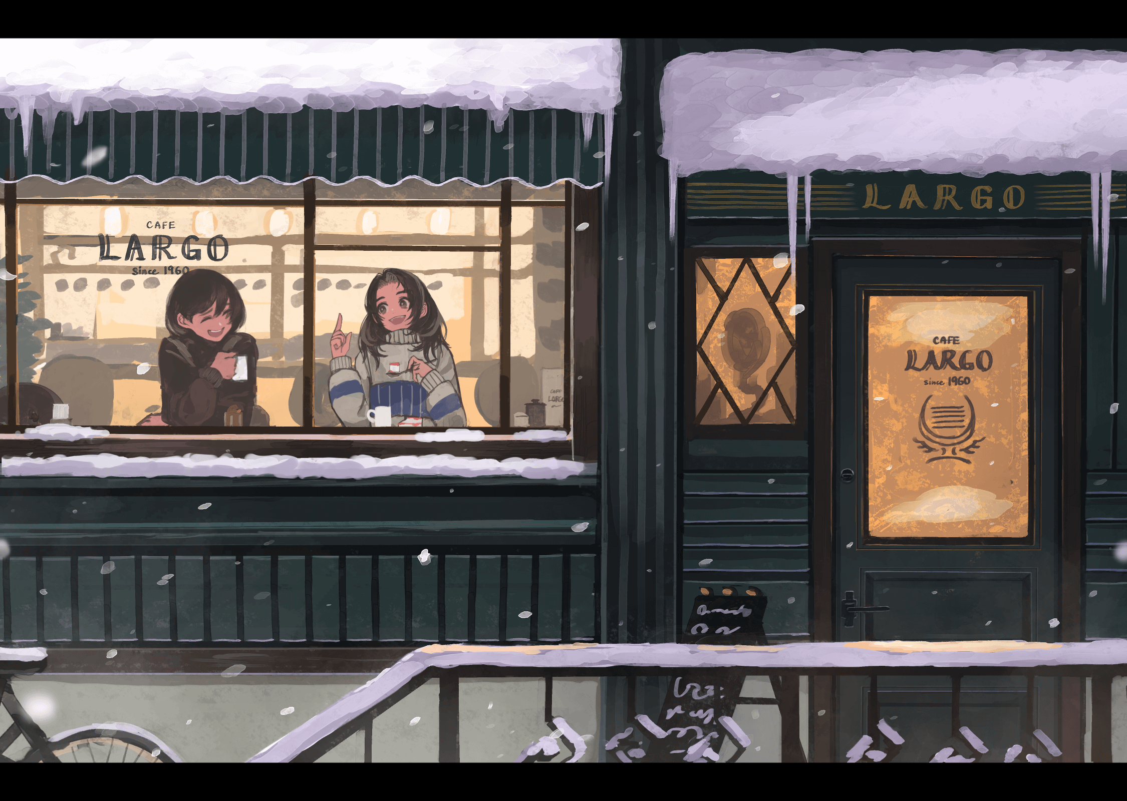 2250x1600 Lo Fi Coffee Shop On A Winter Day X 1600