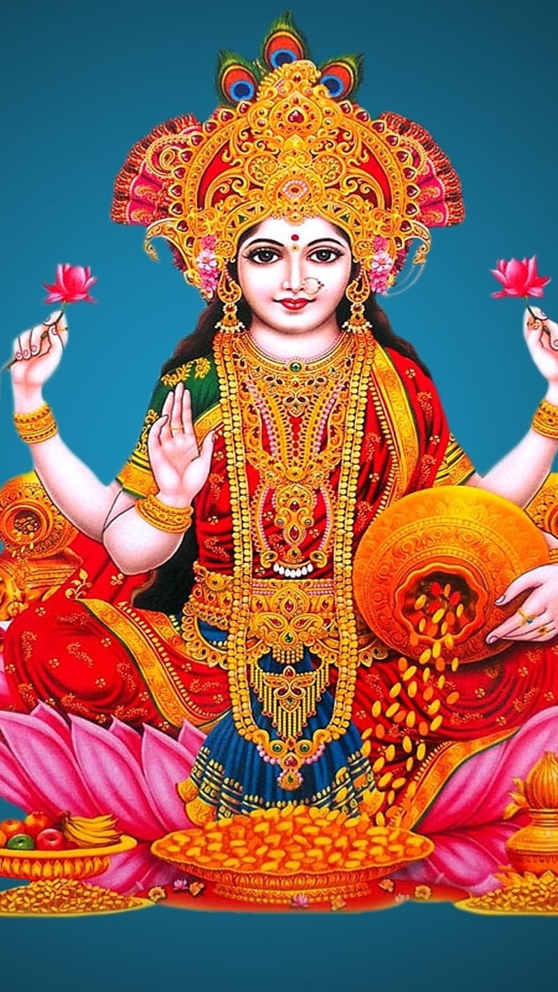 800x1422 God Lakshmi Full, Goddess, mahalakshmi, HD phone wallpaper
