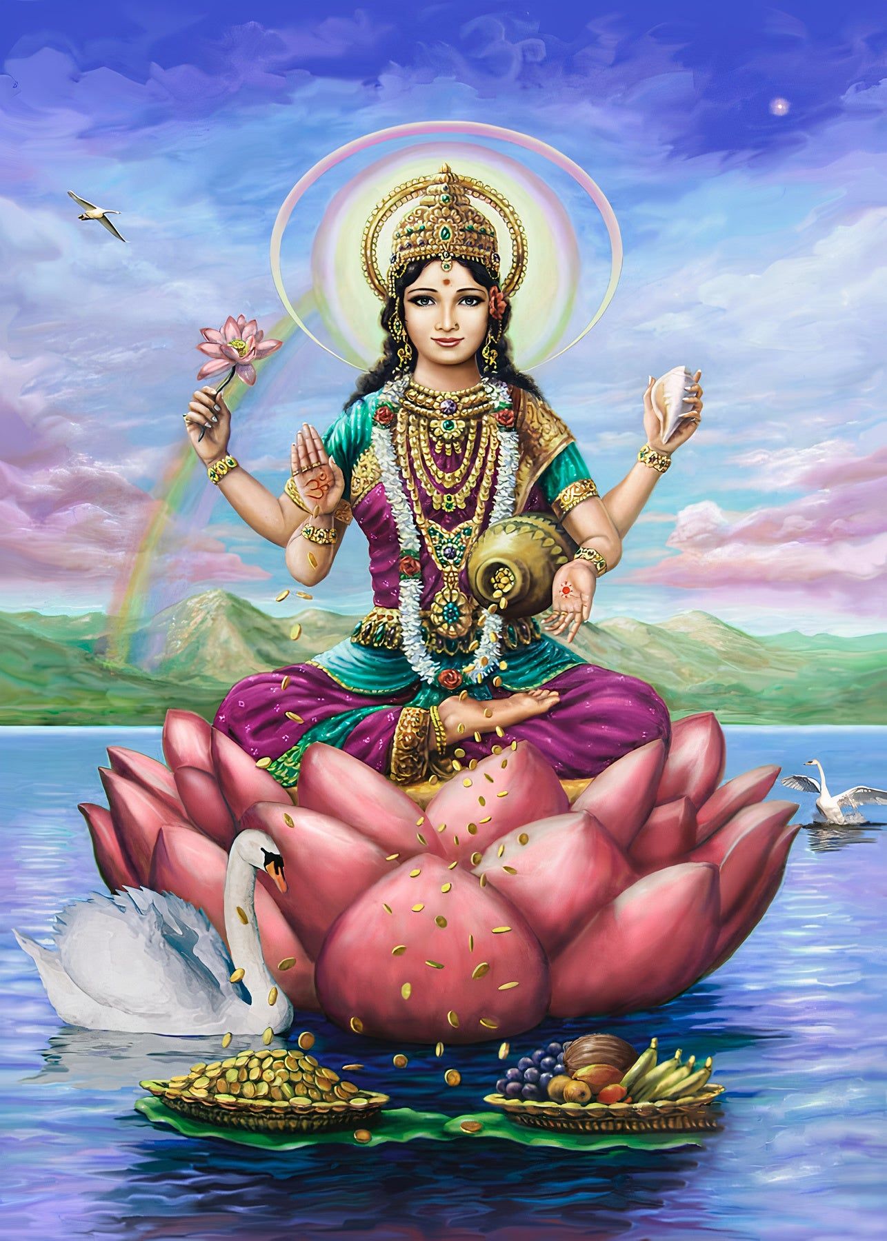 1286x1800 lakshmi photo frame, ashta lakshmi photo frame, ashta lakshmi silver photo frames, lakshmi devi photo frame, laxmi ganesh saraswati photo frame