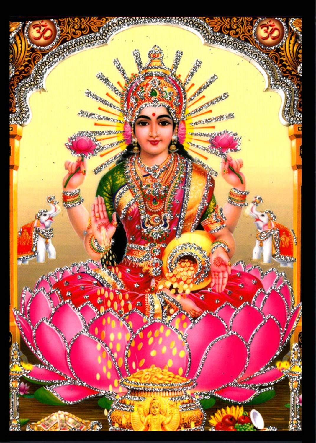 1071x1500 Deshkart MAHALAKSHMI MATA (5 X 7 ) inch Laminated Photo With Back Support Mount Religious Frame Price in India Deshkart MAHALAKSHMI MATA (5 X 7 ) inch Laminated Photo With