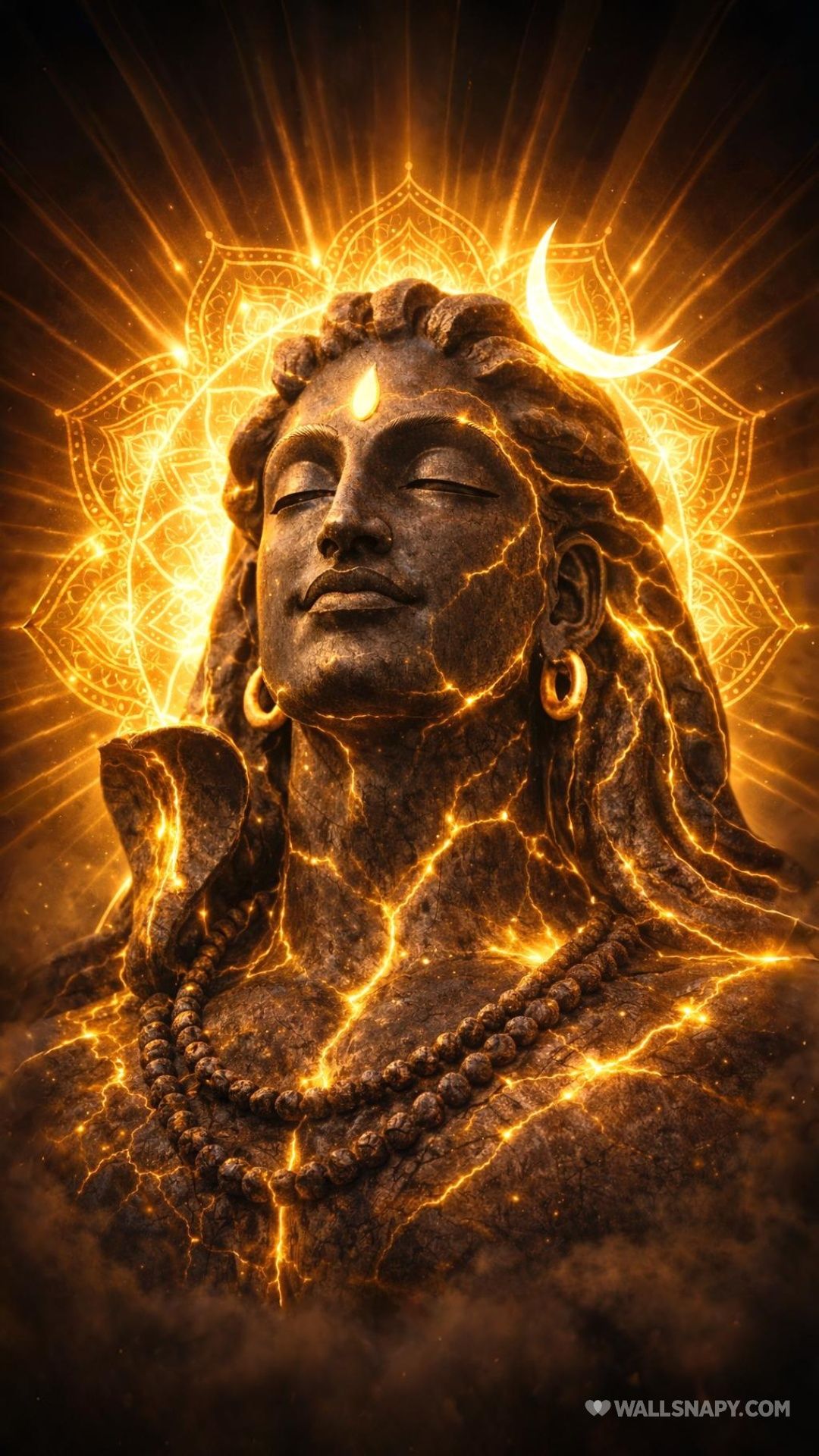 1080x1920 Isha adiyogi mandala divine background HD wallpaper download free