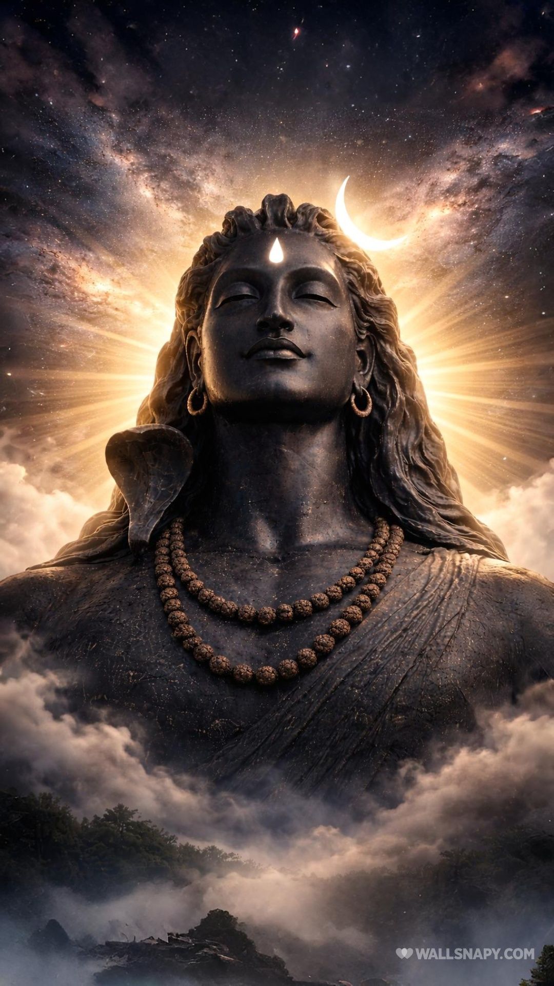 1080x1920 Isha adiyogi cosmic divine light rays 4k ultra HD download 1080p