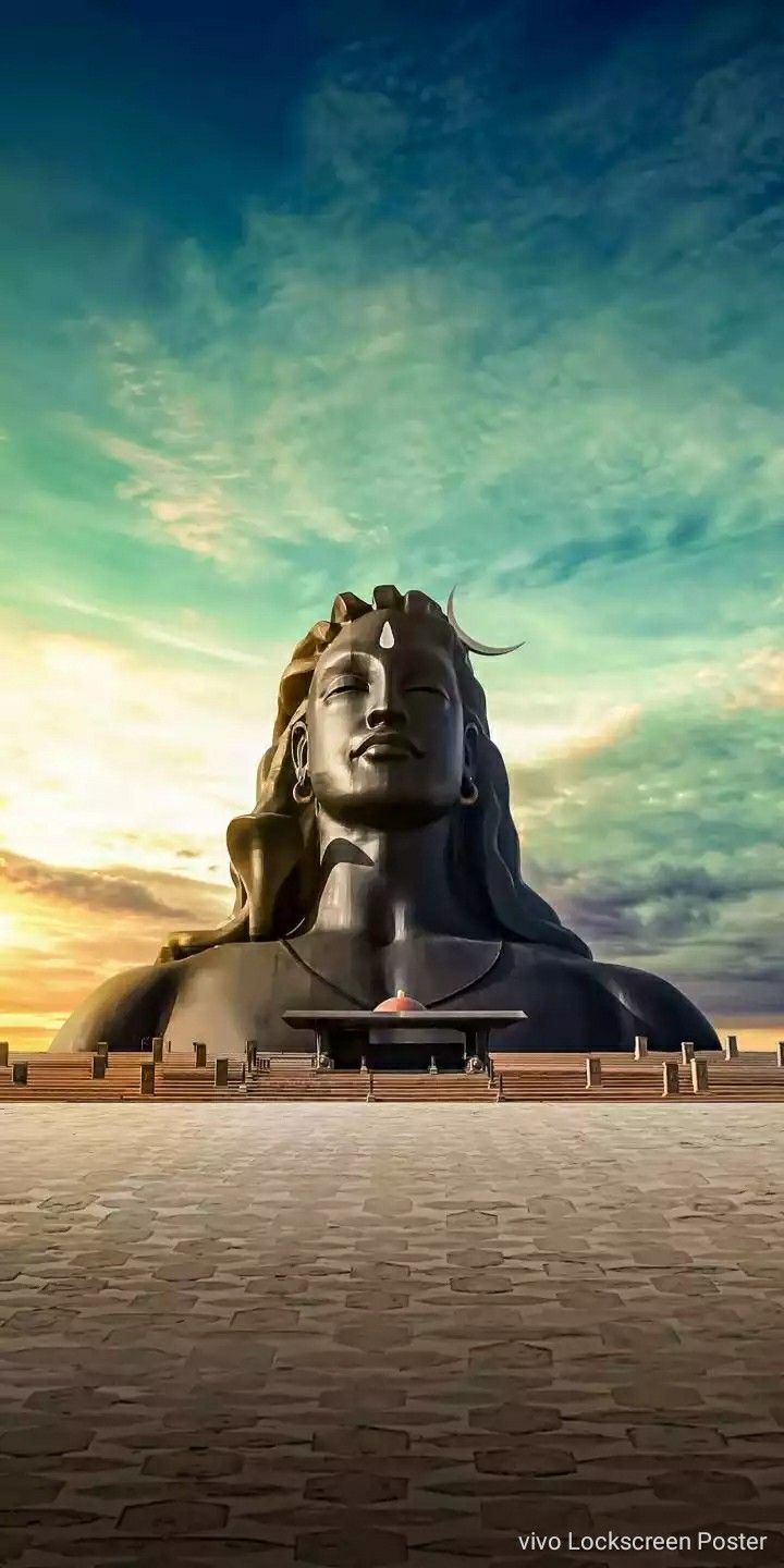 720x1440 Lord Shiva Statue on Brick Floor. Adiyogi shiva wallpaper HD 4k, Shiva wallpaper HD 1080p iphone, Adiyogi wallpaper HD 1080p iphone