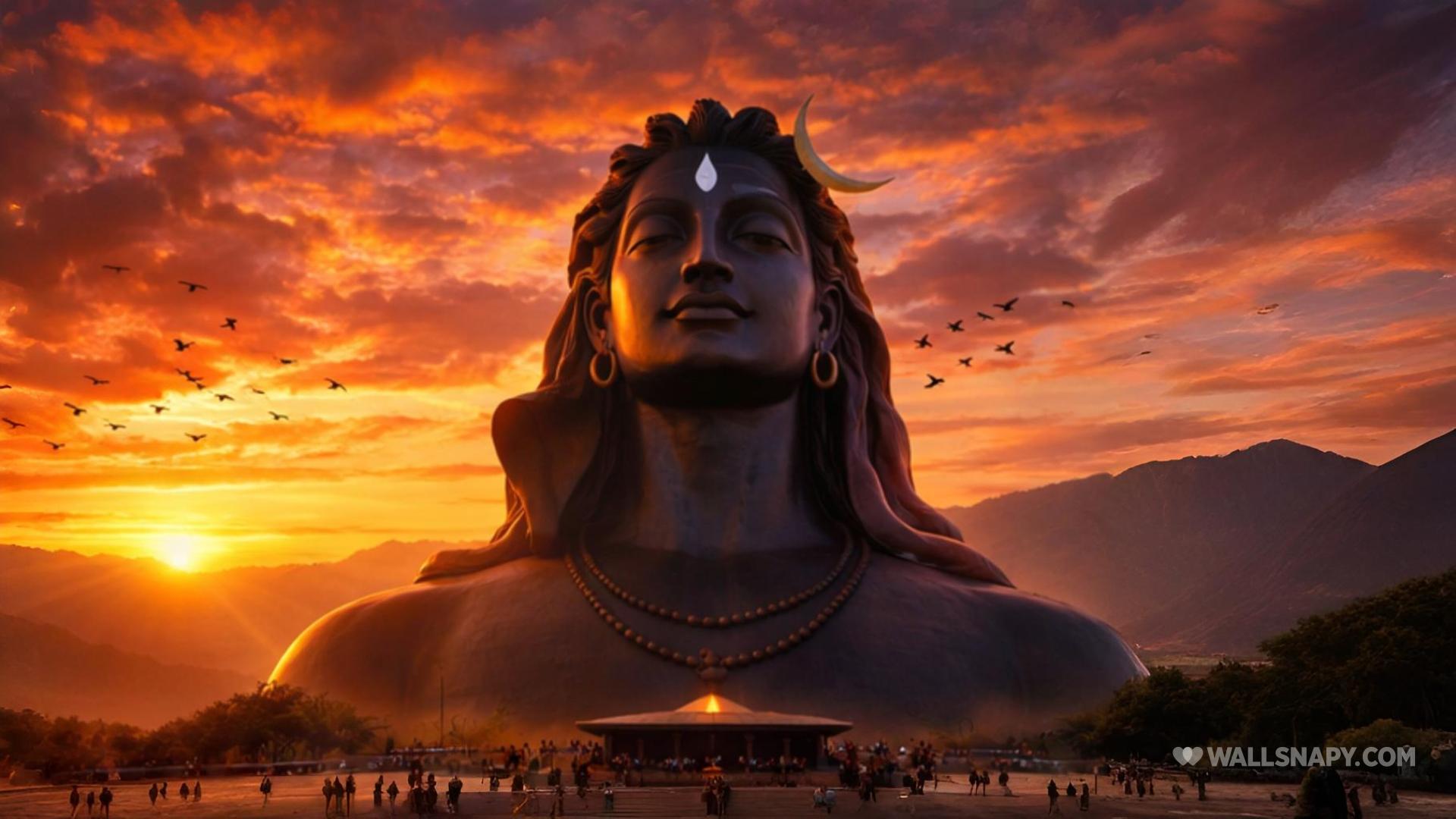 1920x1080 Isha adiyogi mahashivratri yoga theme glow 4k wallpaper