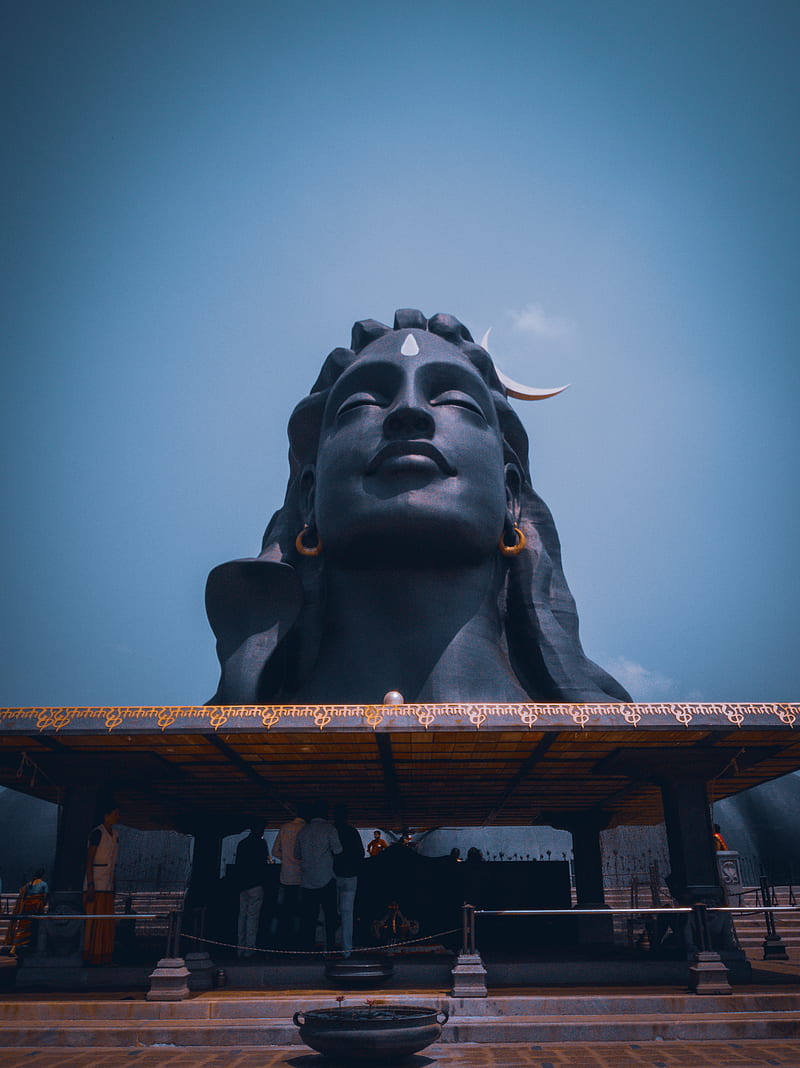 800x1068 Lord shiva isha, coimbatore, god, shivan temple, statue, temple, HD phone wallpaper