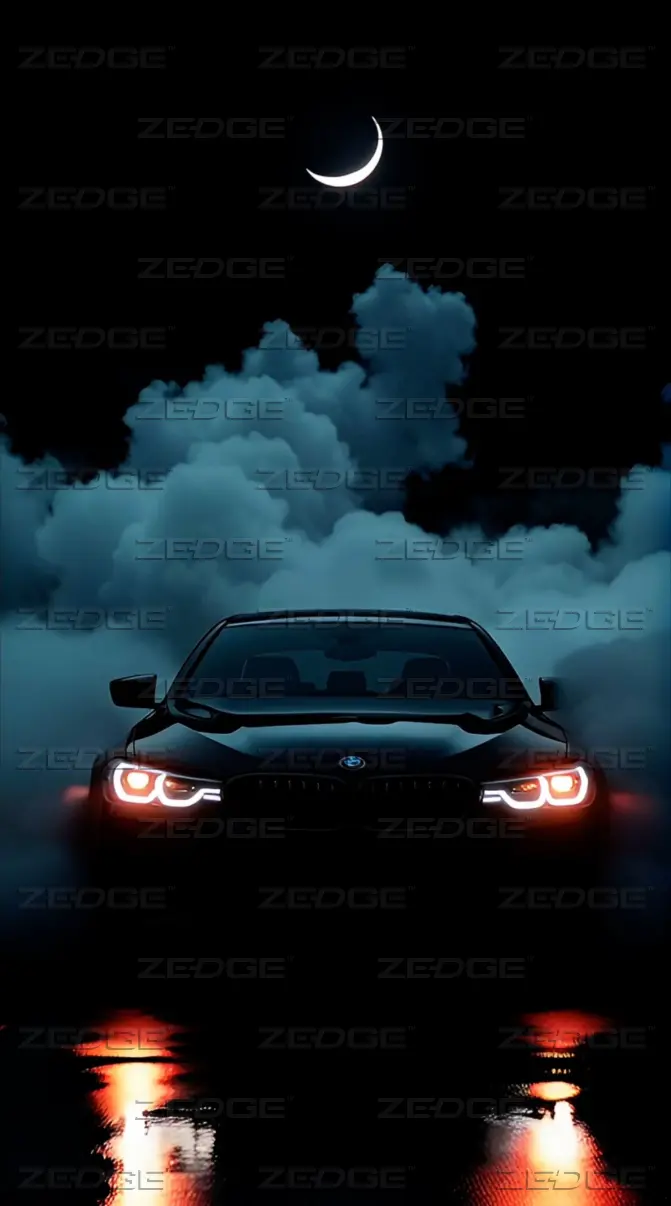 671x1206 Black bmw & moon live wallpaper