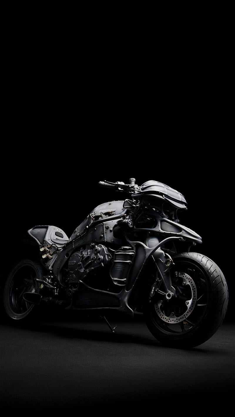 800x1422 Bmw black concept, bike, black, bmw, concept, dark, german, motor, HD phone wallpaper
