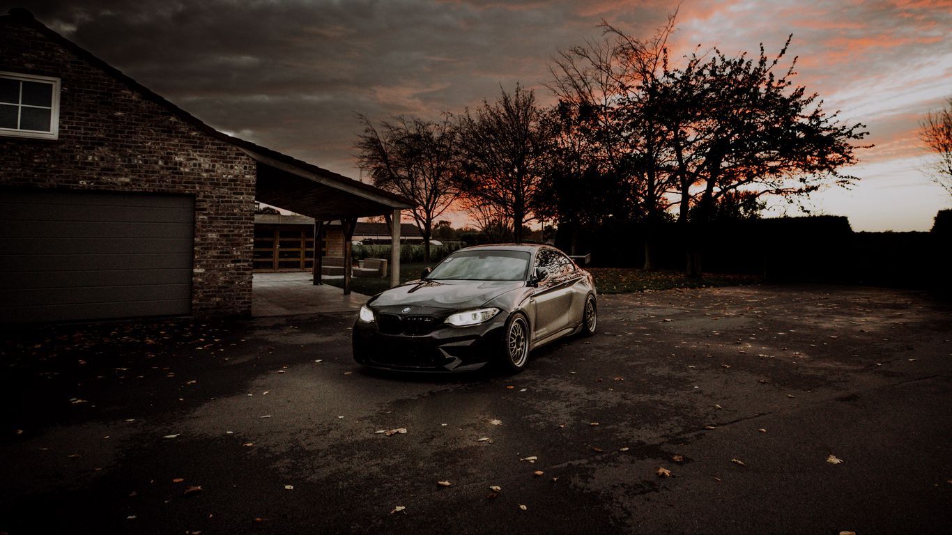 1366x768 Download wallpaper 1366x768 bmw, car, black, dark tablet, laptop HD background