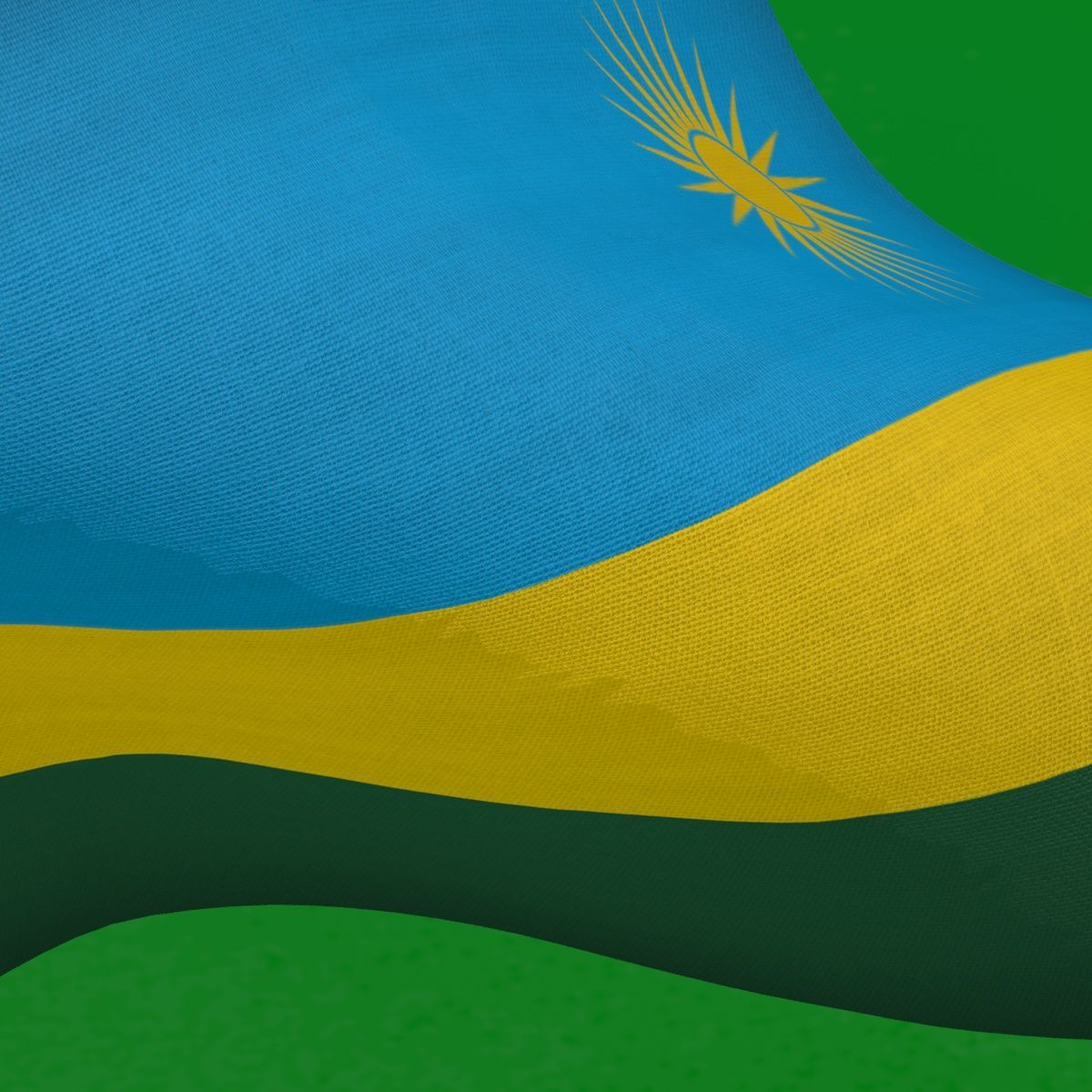 1200x1200 Flag of Rwanda LOOP 3D Model $5 - .max .unknown