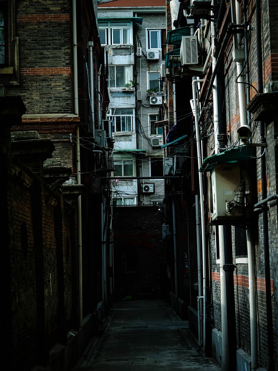 910x1213 HD wallpaper: People'S Republic Of China, Shanghai, apartments, alley, landscape