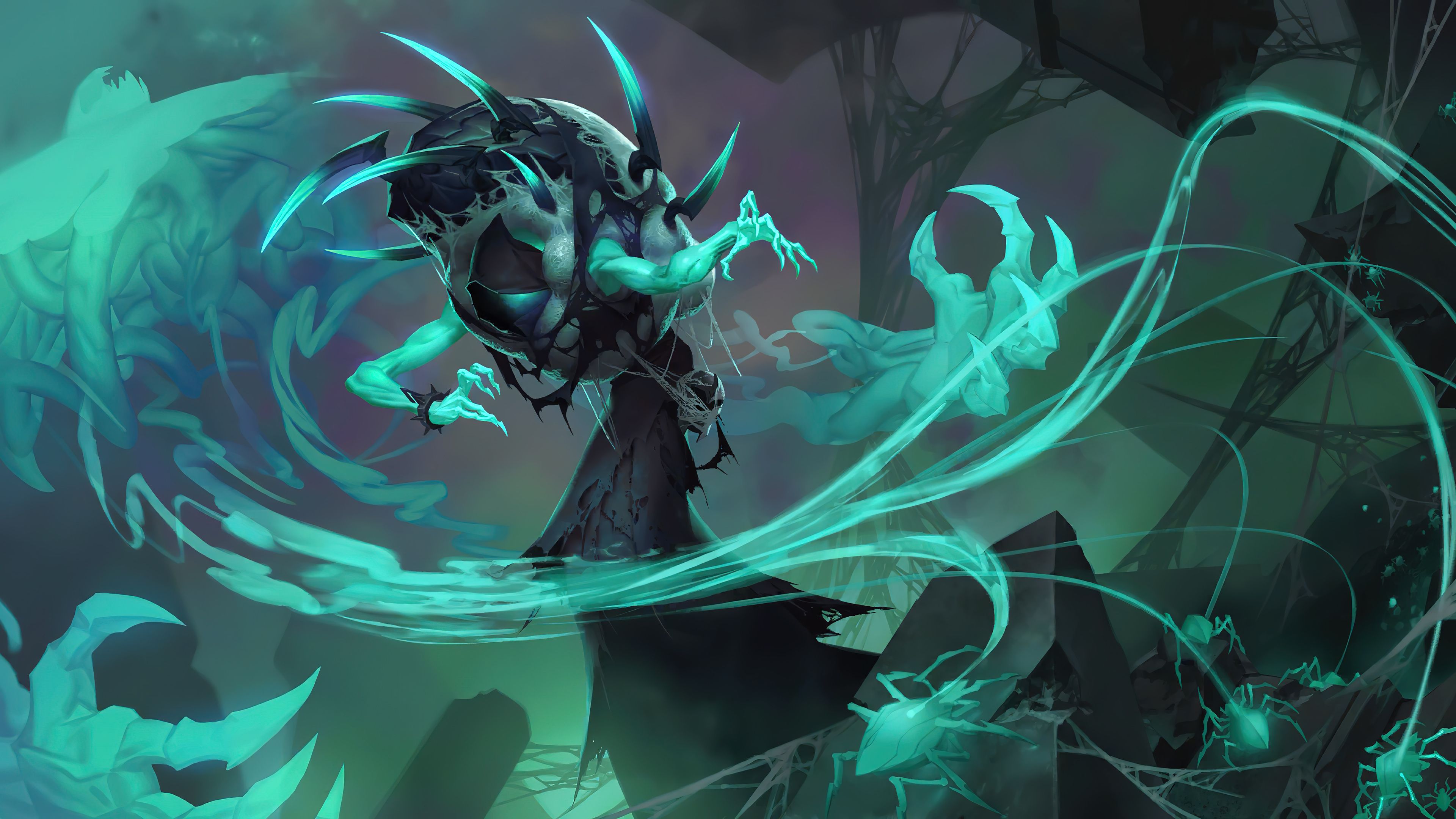 3840x2160 Wraith of Echoes Shadow Isles Runeterra Wallpaper 4K HD PC i