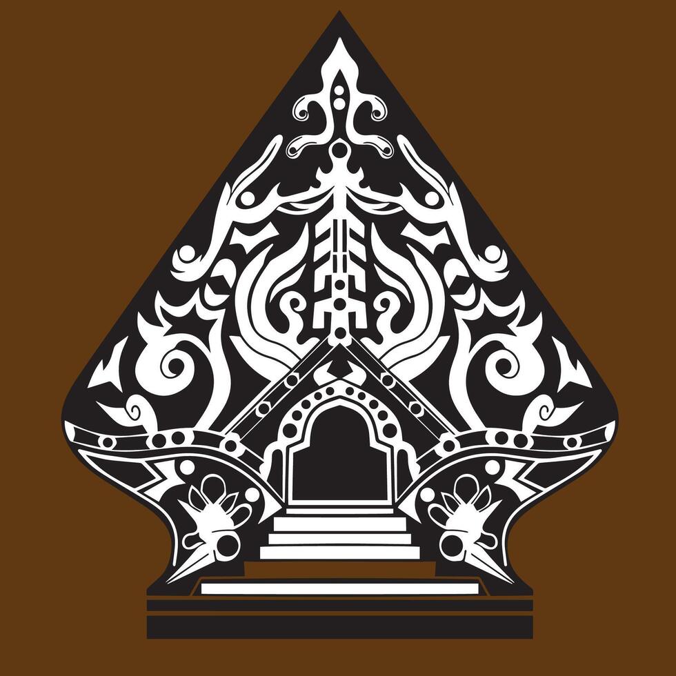 980x980 flower motif ornament wayang gunungan white pattern