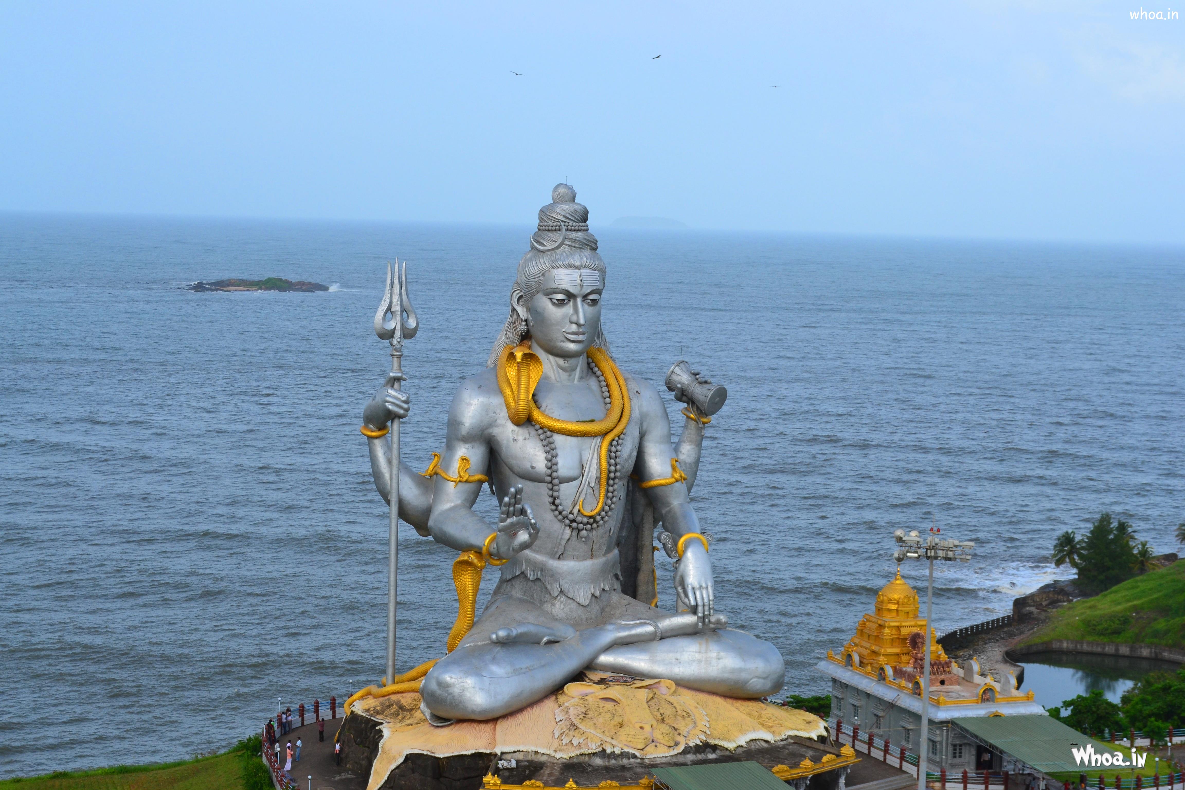 4608x3072 Murudeshwar Temple In Karnataka Lord Shiva Statue With Sea View