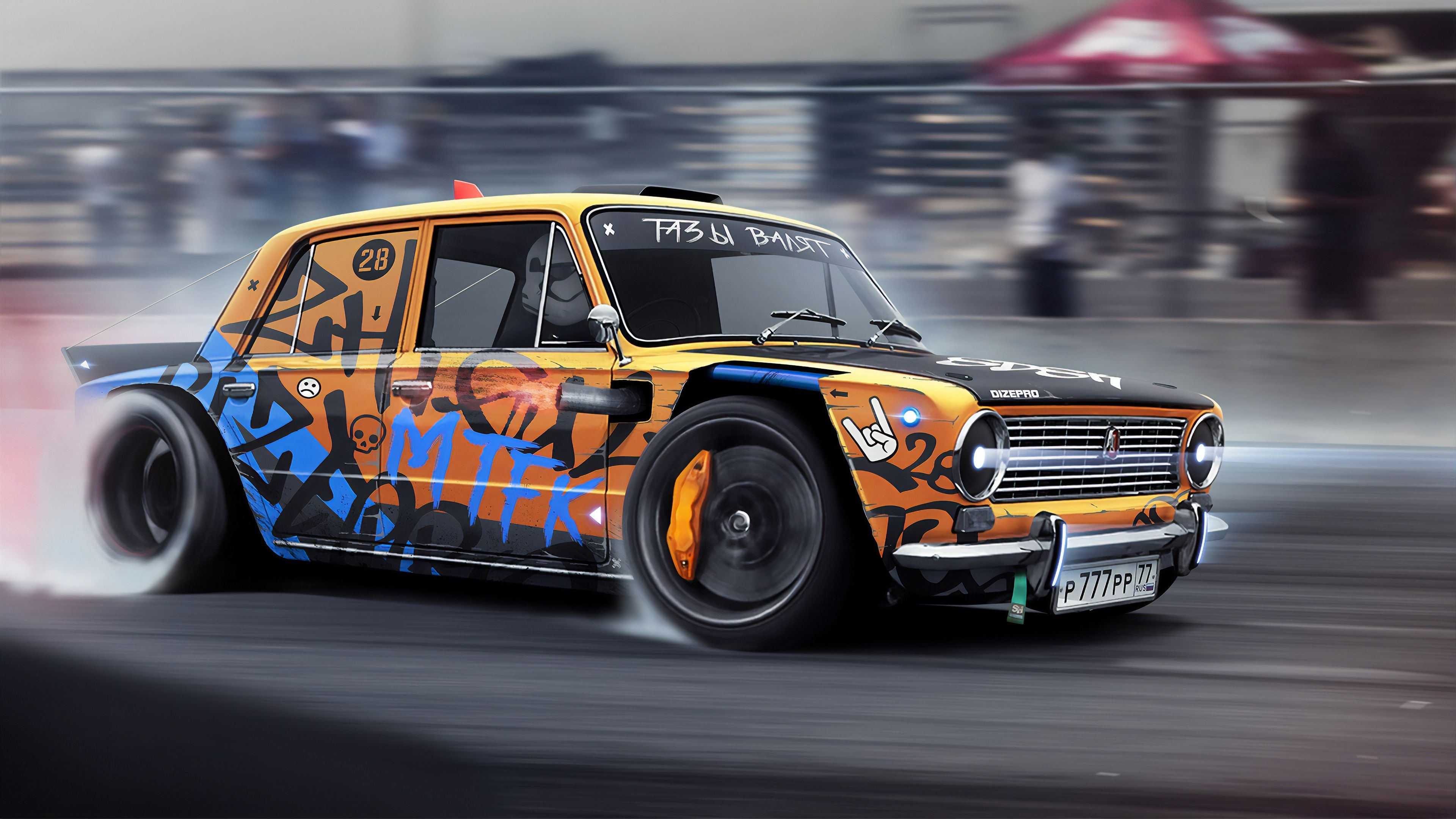 3840x2160 Car Race Wallpaper