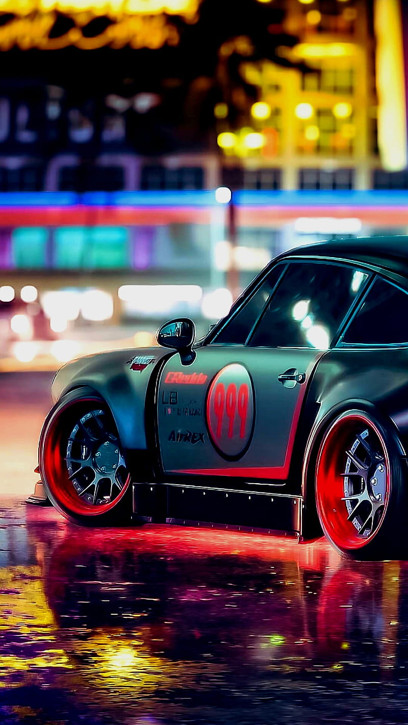 800x1421 Drift, car, fast, night, race car, sport, sport car, HD phone wallpaper
