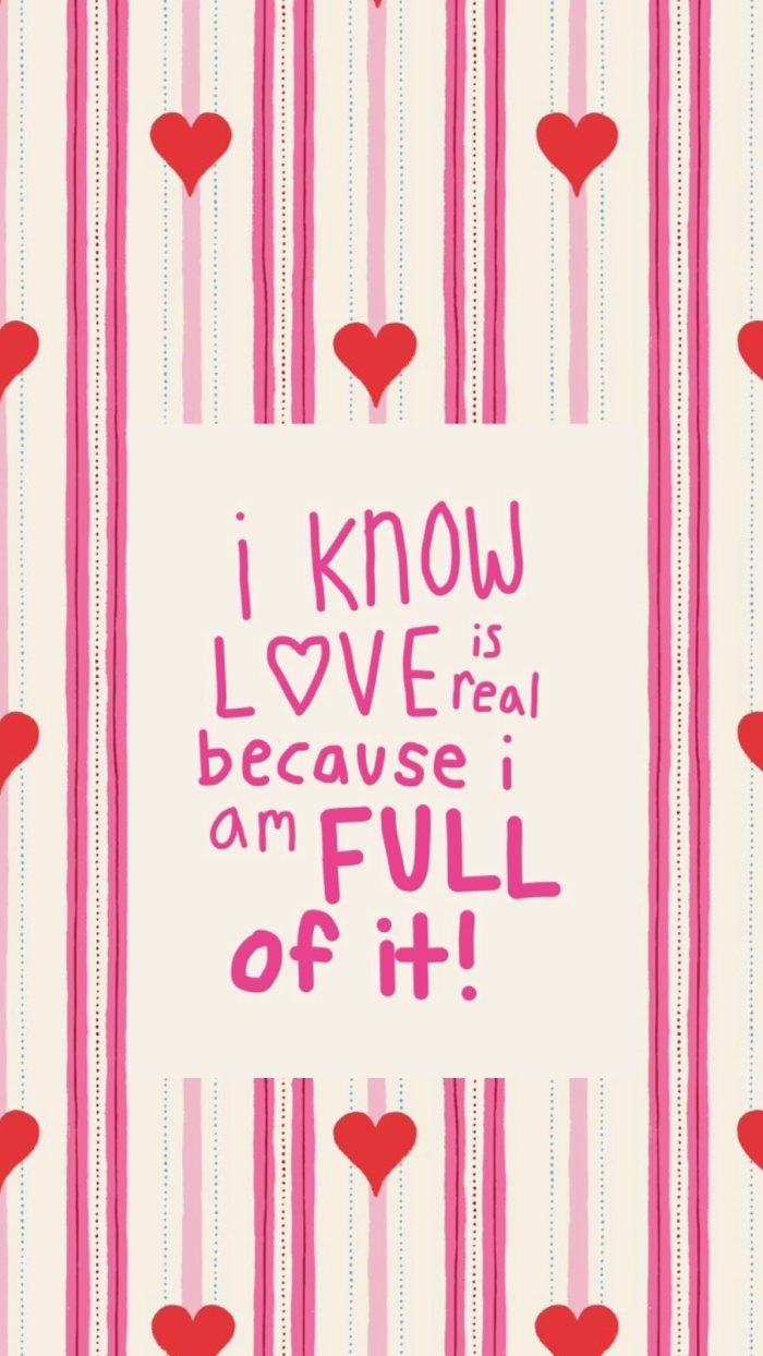 700x1244 Love Is Real Cute Wallpaper : A Sweet Positive Quote to Brighten Your Heart