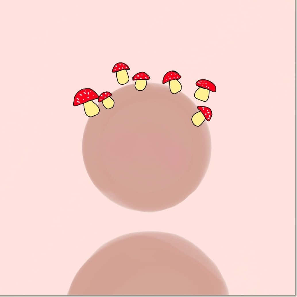 1034x1035 Download Mushroom Default PFP Aesthetic Wallpaper