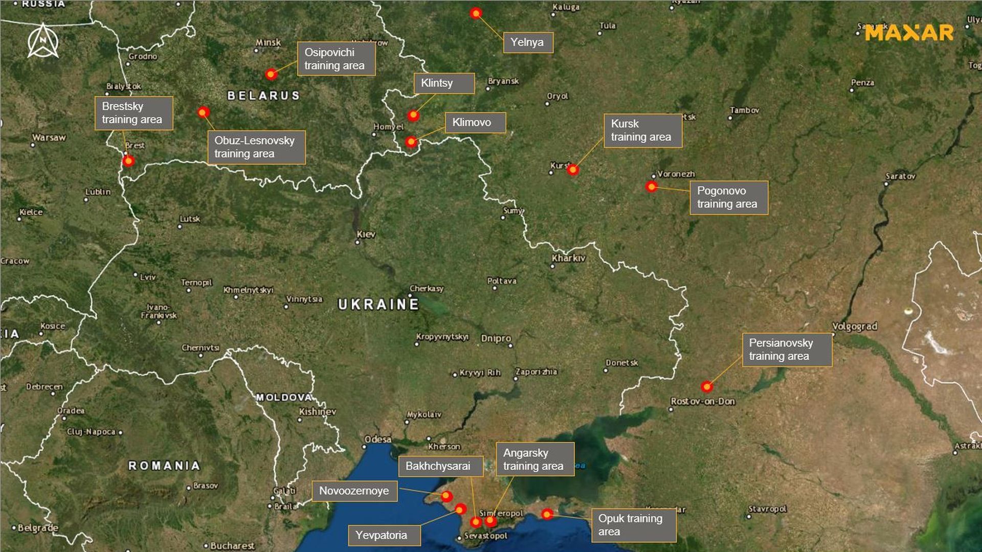 1920x1080 Satellite image show Russia's military buildup near Ukraine