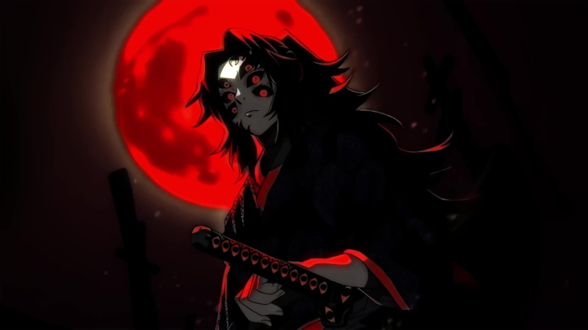 1920x1080 Kokushibo Blood Moonlight Kimetsu No Yaiba Live Wallpaper