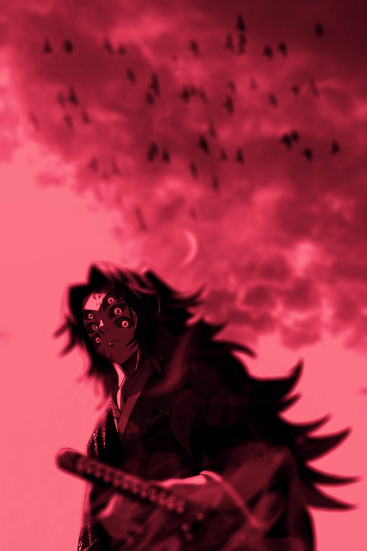 1216x1824 Download Ready for Battle! The Legendary Sword Master, Kokushibo Wallpaper