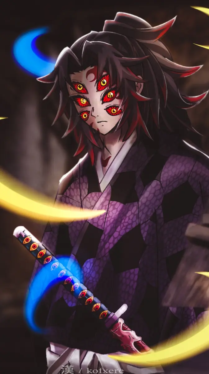 673x1206 Kokushibo demon slayer wallpaper