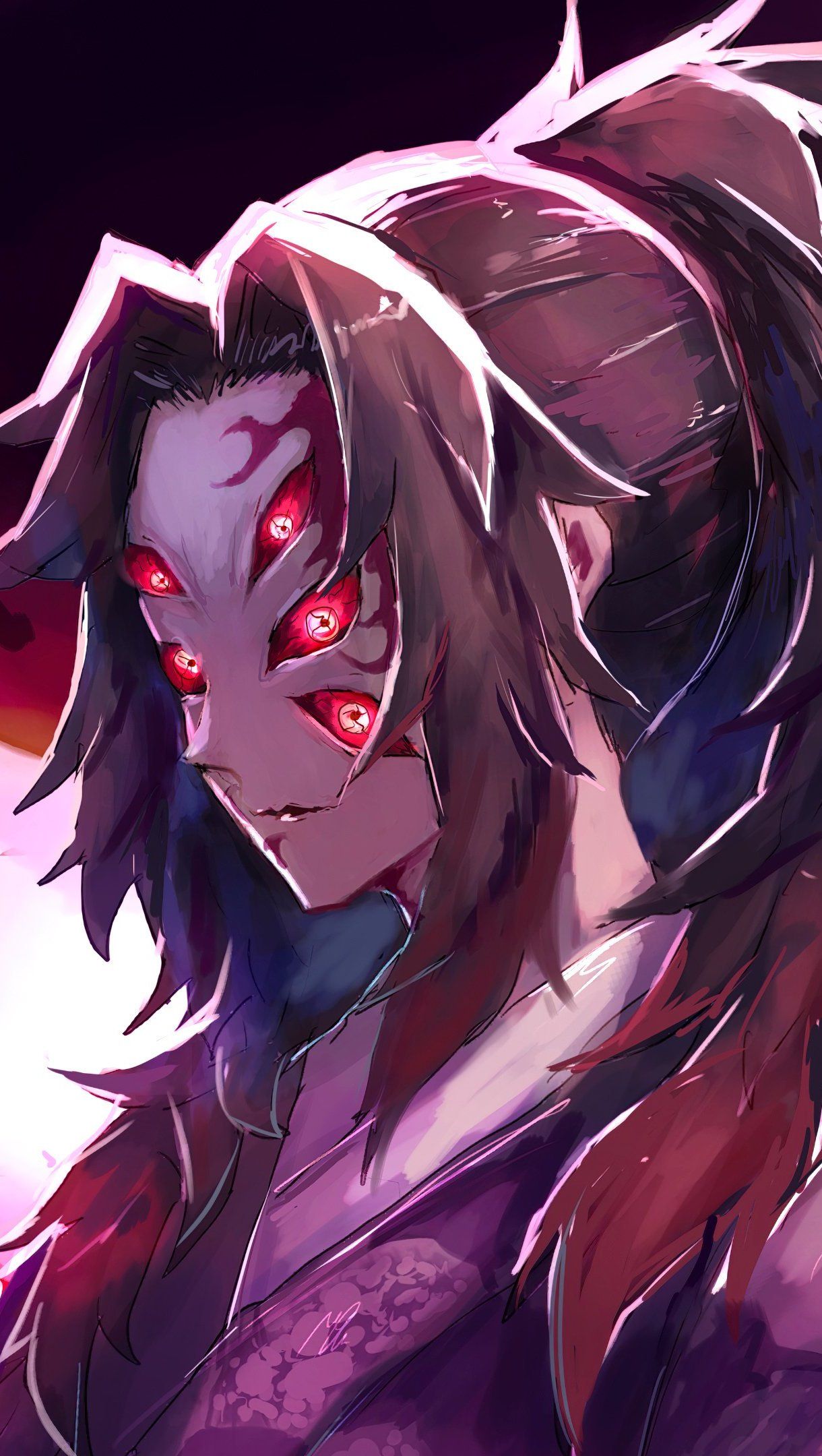 1220x2160 Kokushibo from Demon slayer Anime Wallpaper 4K for iPhone and Mobile Phone