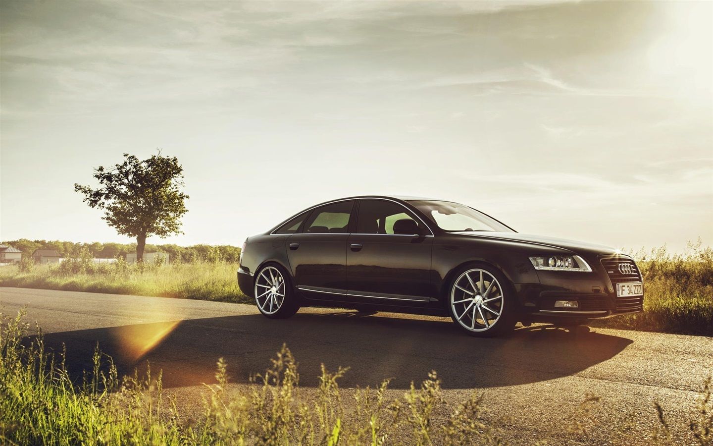 1440x900 Wallpaper Audi A6 car, glare, road 1920x1200 Picture, Image