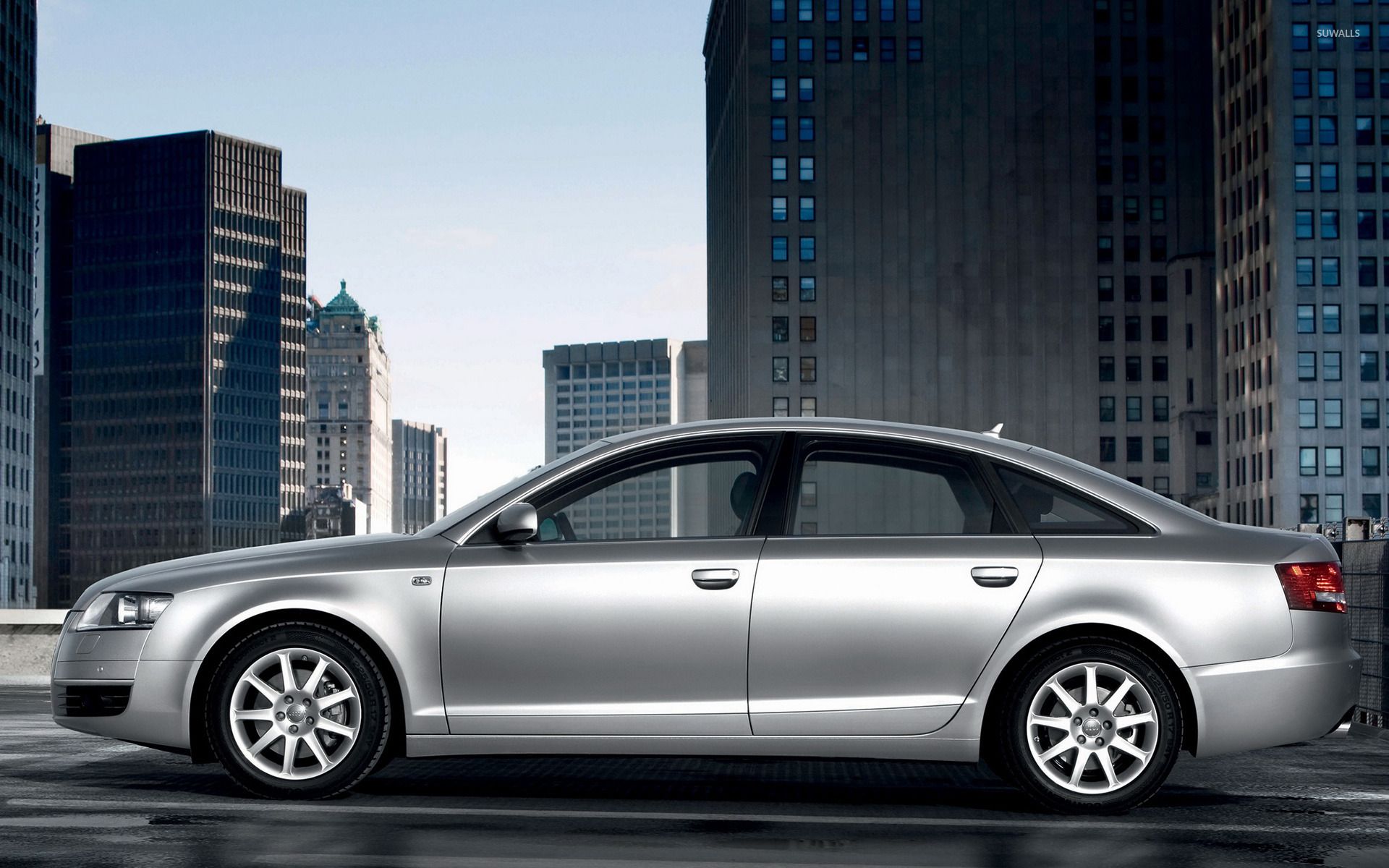 1920x1200 Silver Audi A6 side view wallpaper wallpaper