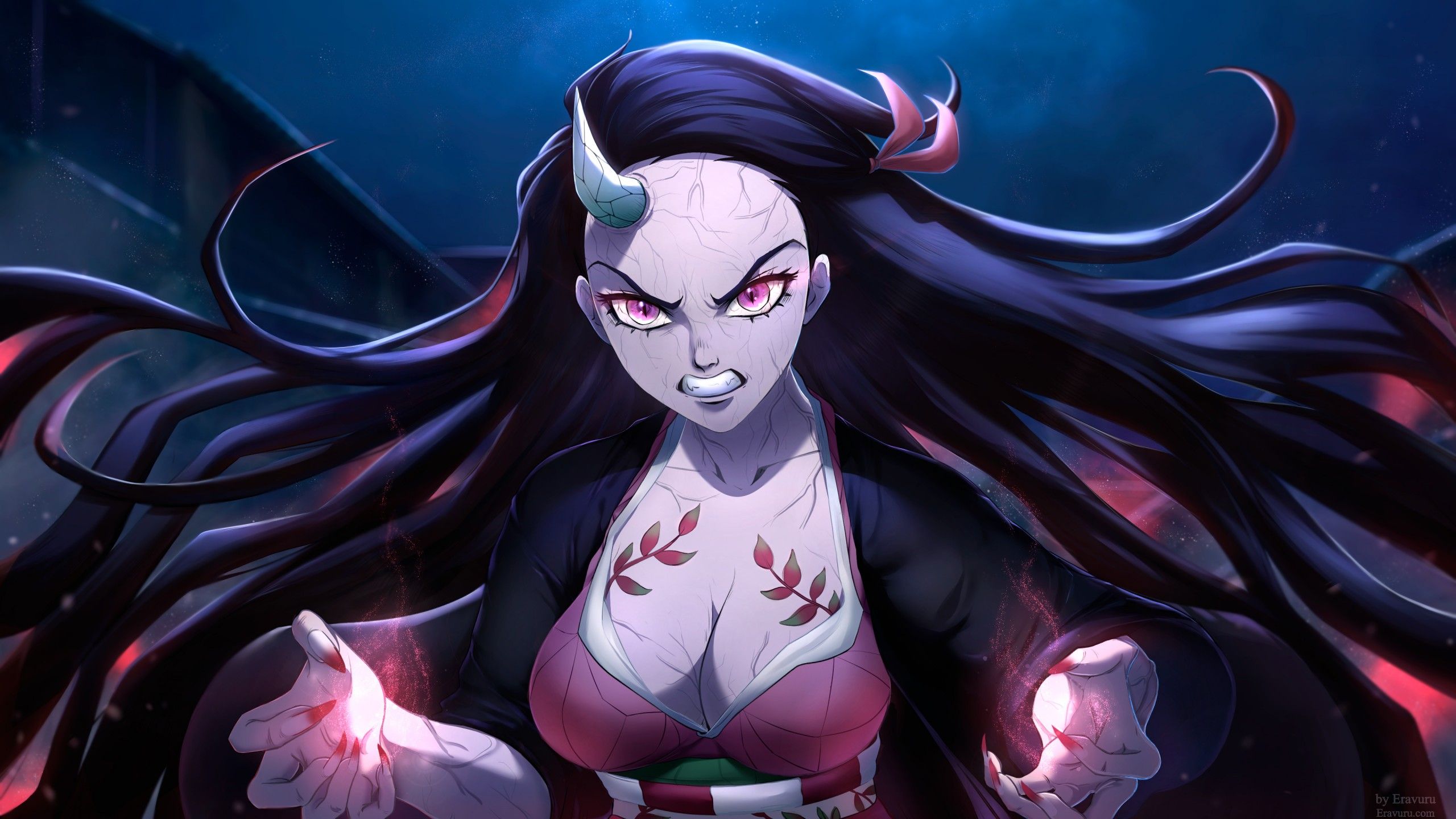 2560x1440 Nezuko Kamado 4K HD Demon Slayer Kimetsu no Yaiba Wallpaper
