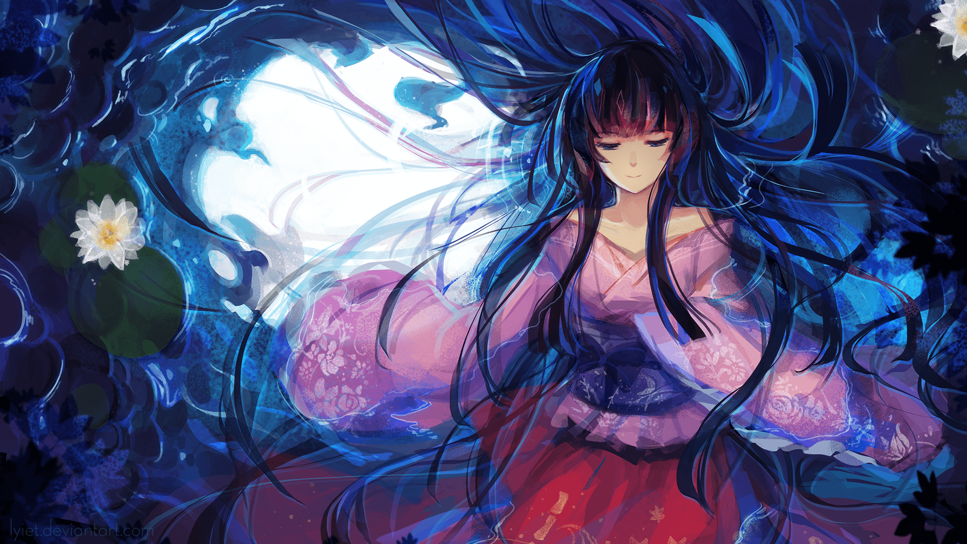 1920x1080 Kaguya Houraisan in Enchanting Touhou HD Wallpaper