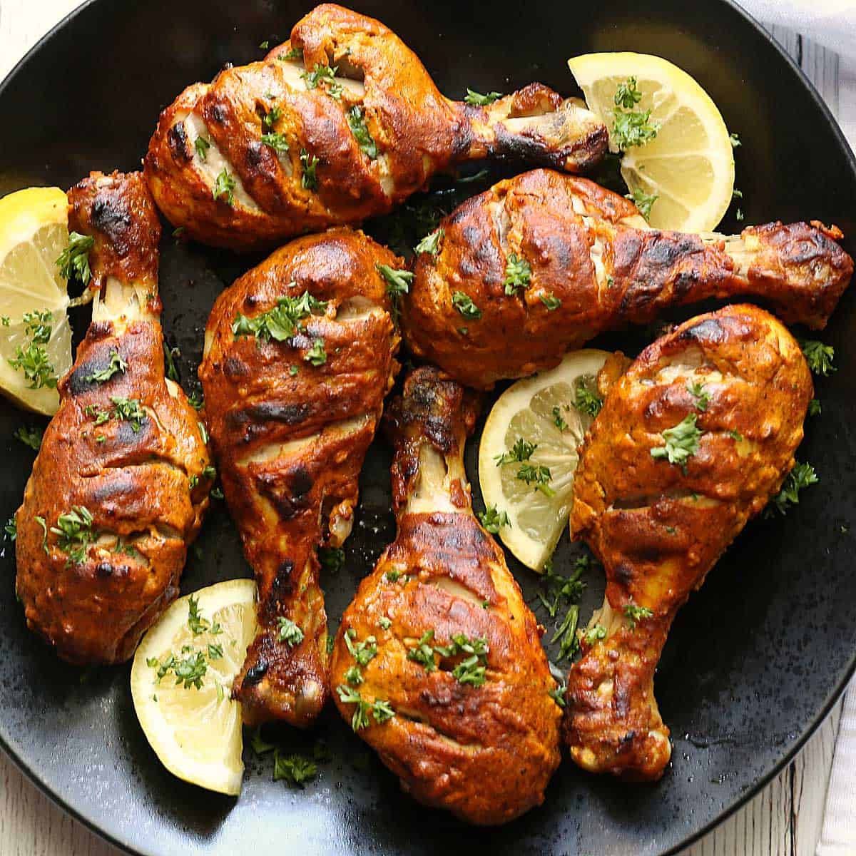 1200x1200 Download Roasted Chicken Tandoori Legs Wallpaper
