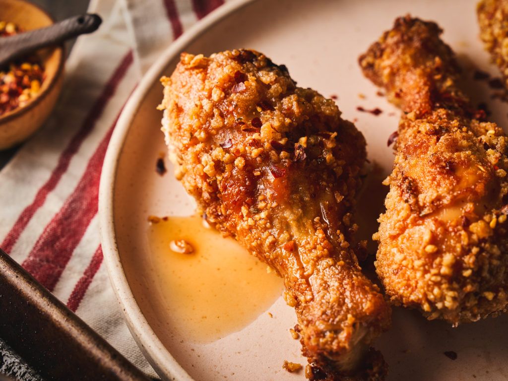 1024x768 Crispy Asian Fused Oven Fried Chicken Drumsticks