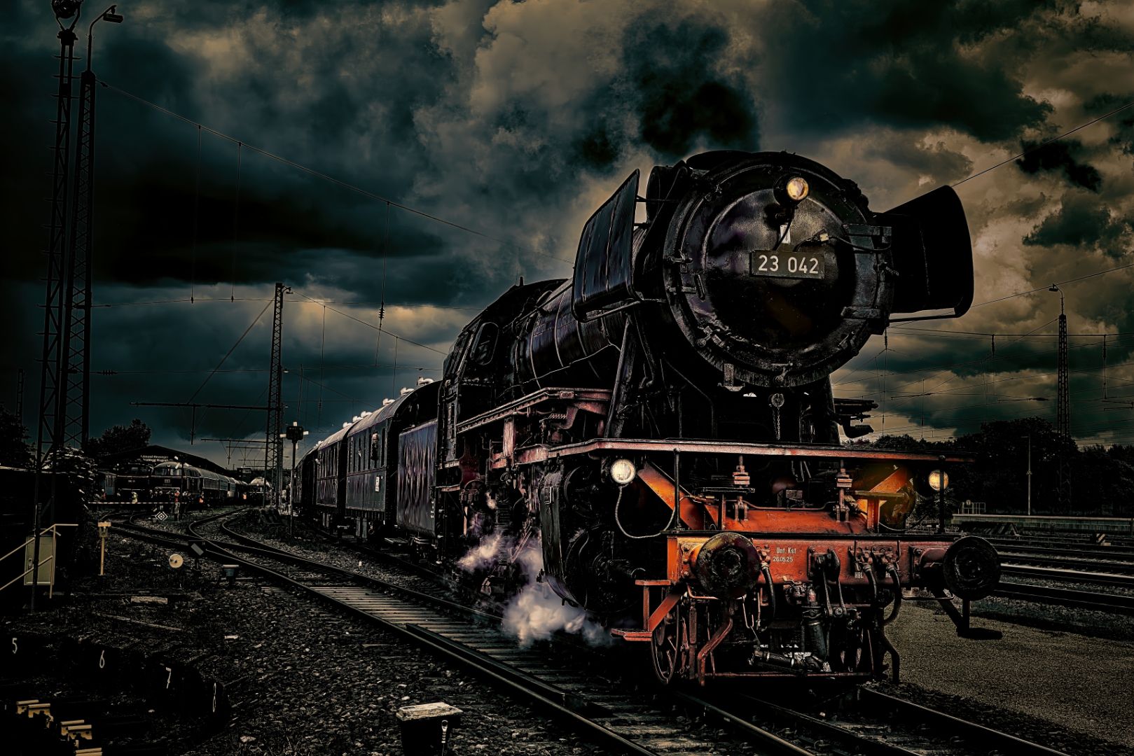 1619x1080 Eisenbahn/ Auto/ Verkehr