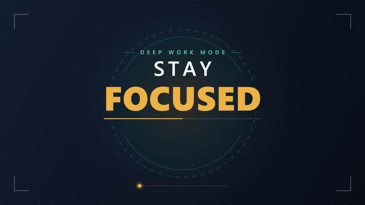 1244x700 Animated Text Displaying Motivational Messages on Dark Background
