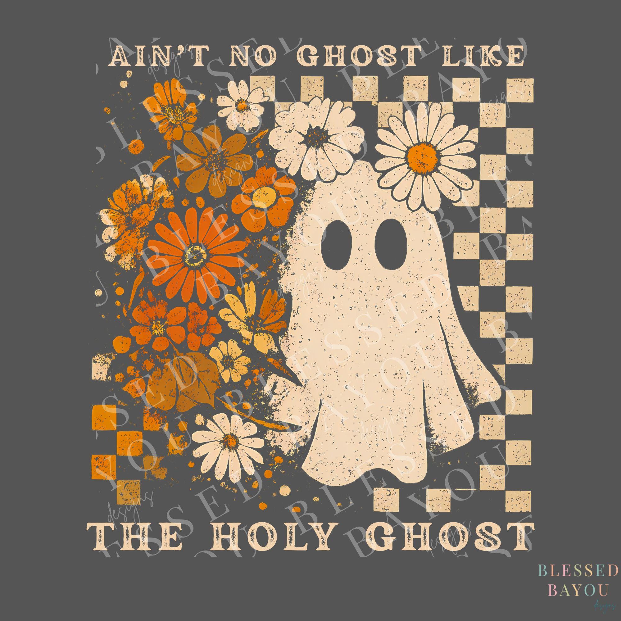 2000x2000 Retro Holy Ghost Christian T Shirt Design: Halloween PNG (digital Download)