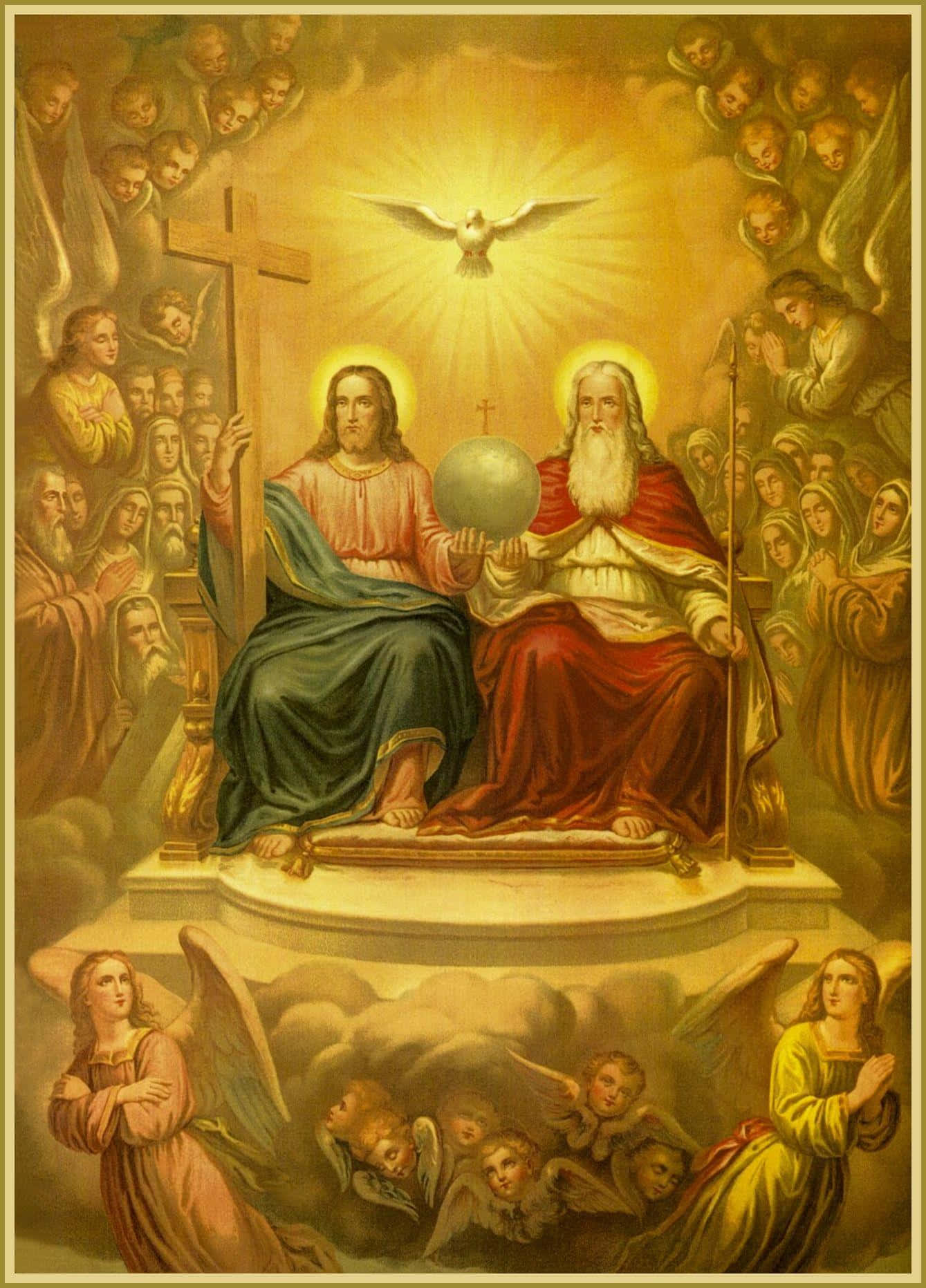 1339x1863 Download Holy Trinity, Son, and Holy Spirit Wallpaper