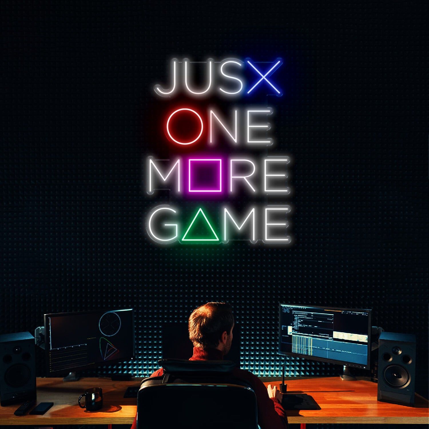 1500x1500 Just One More Game neon sign Vibes® neon signs