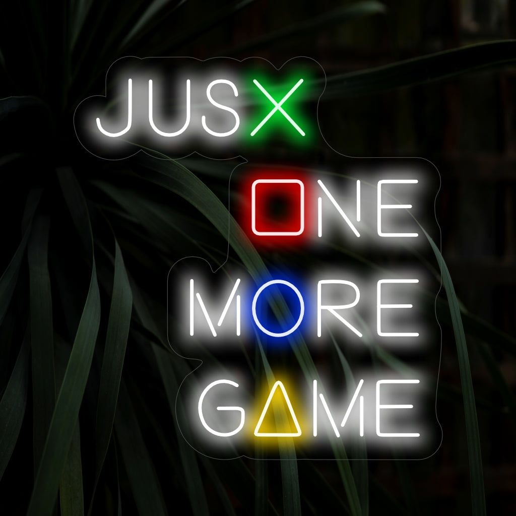 1024x1024 Game On: Just One More Game Neon Sign. The Art Neon