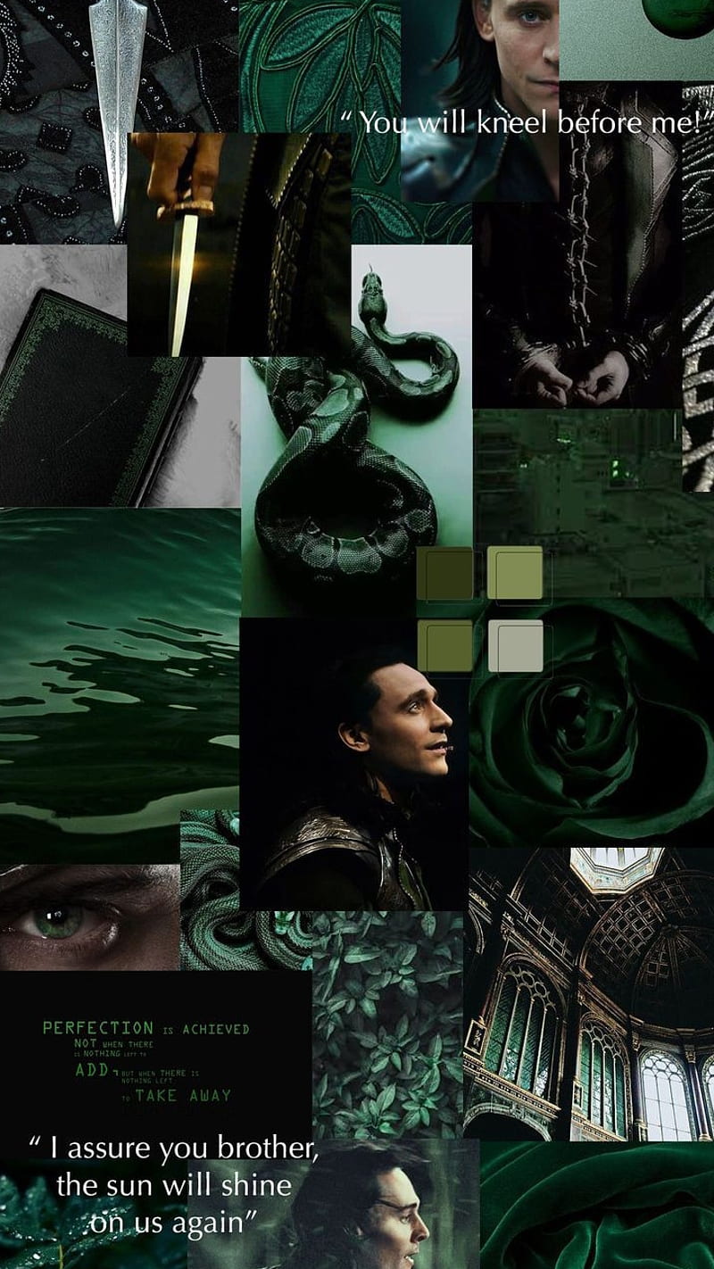 800x1422 HD loki green black wallpaper