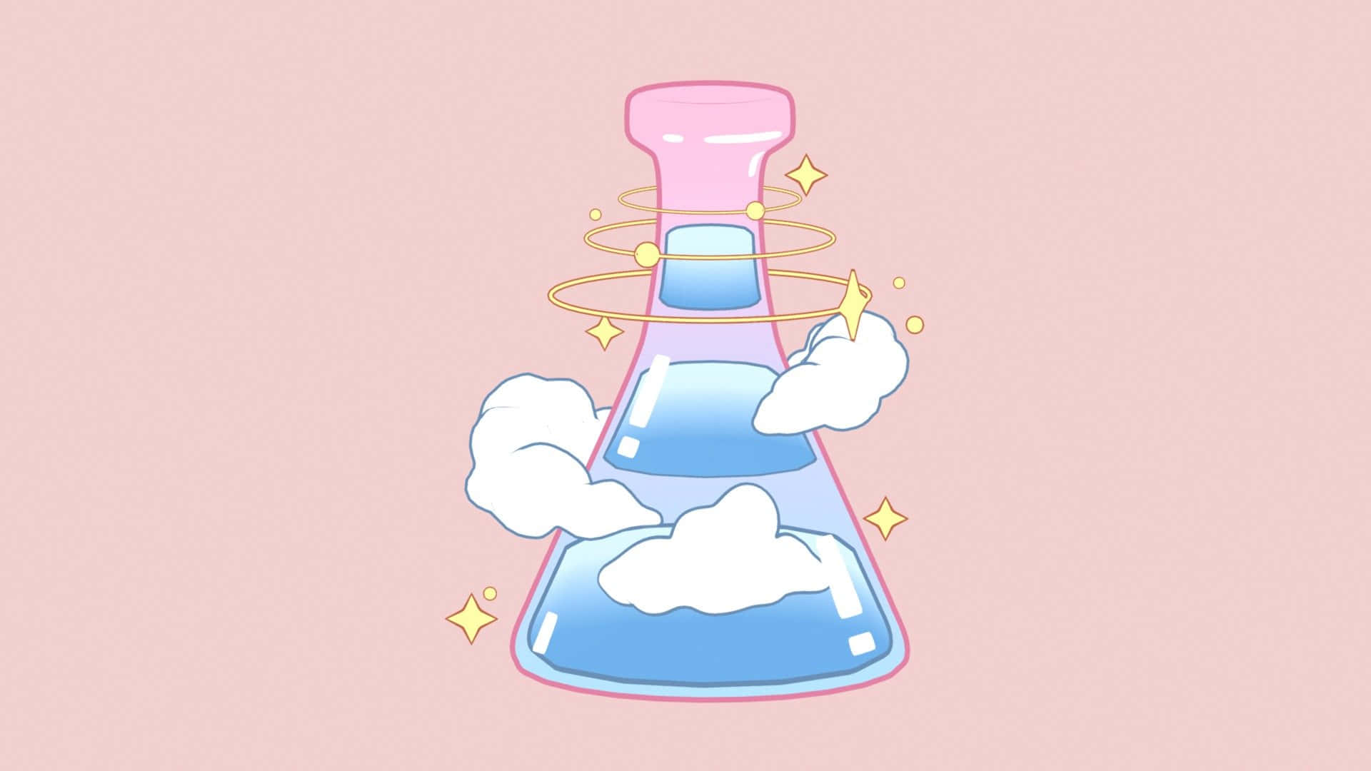 1920x1080 Download Magical Science Beaker Illustration Wallpaper