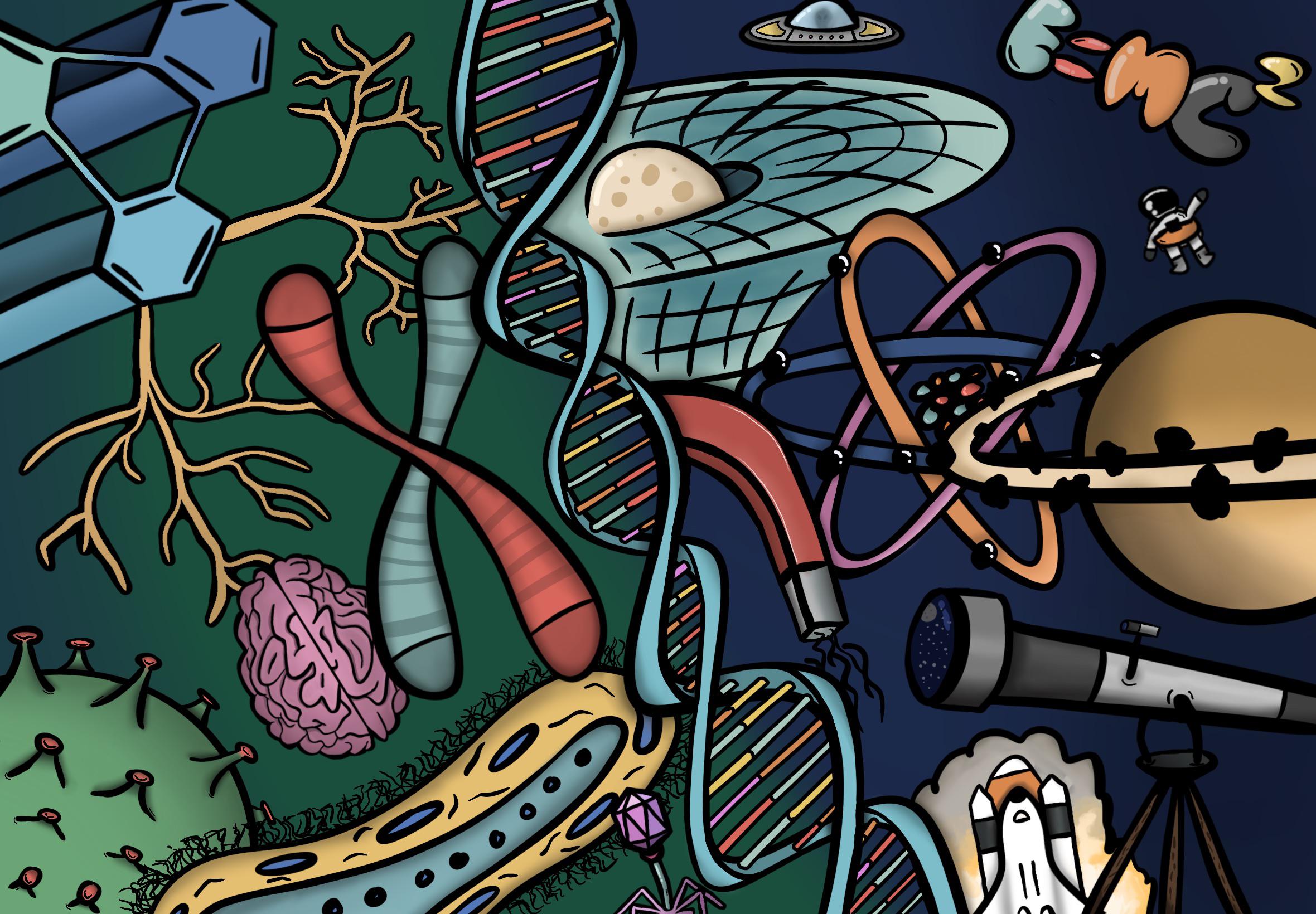 2360x1640 Science cartoon wallpaper (for iPad)