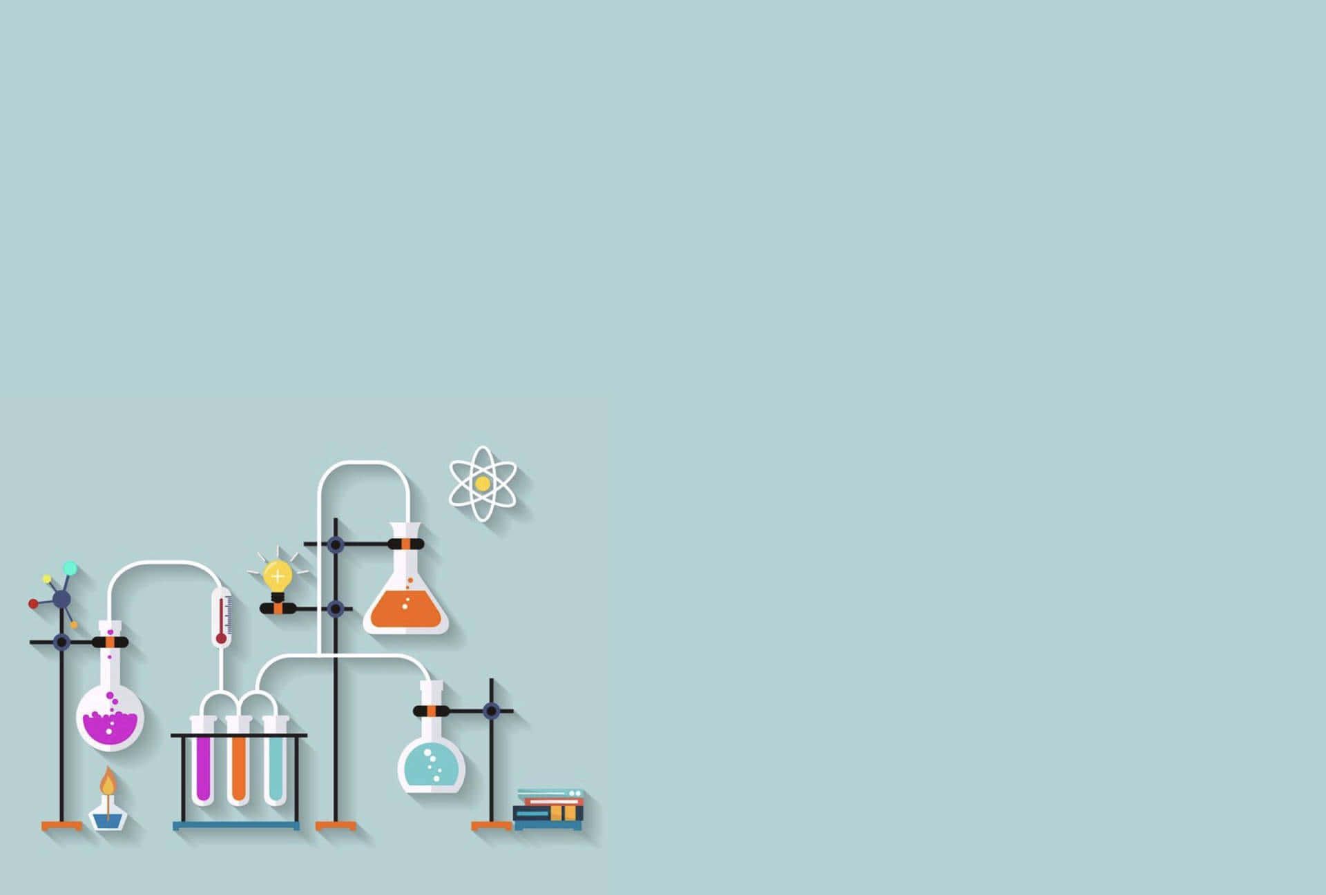 1920x1297 Download A Cartoon Scientist Conducting Experiment in Lab Wallpaper