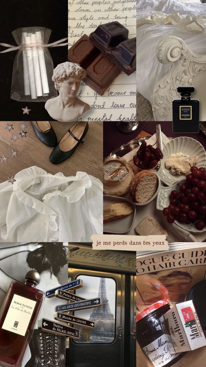 675x1200 messy french girl moodboard