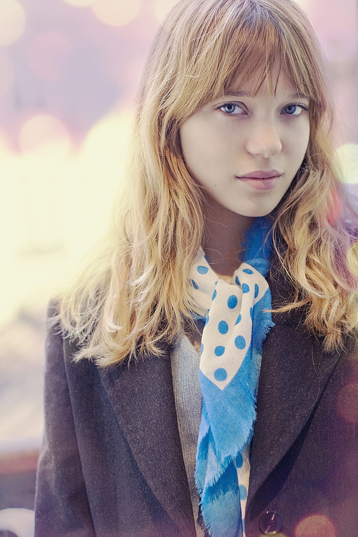 728x1092 HD wallpaper: Léa Seydoux, women, actress, blonde, french women, long hair