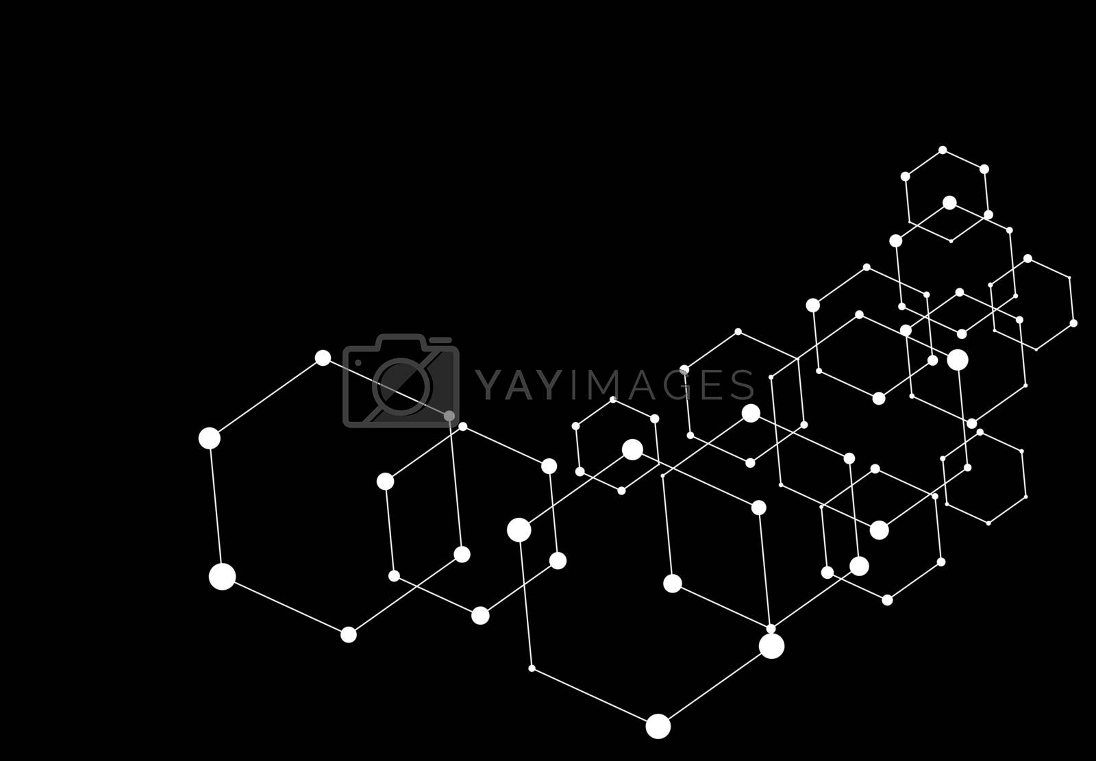 1600x1111 hexagon connected dots background, abstract molecule wallpaper by wektorygrafika Vectors & Illustrations with Unlimited Downloads