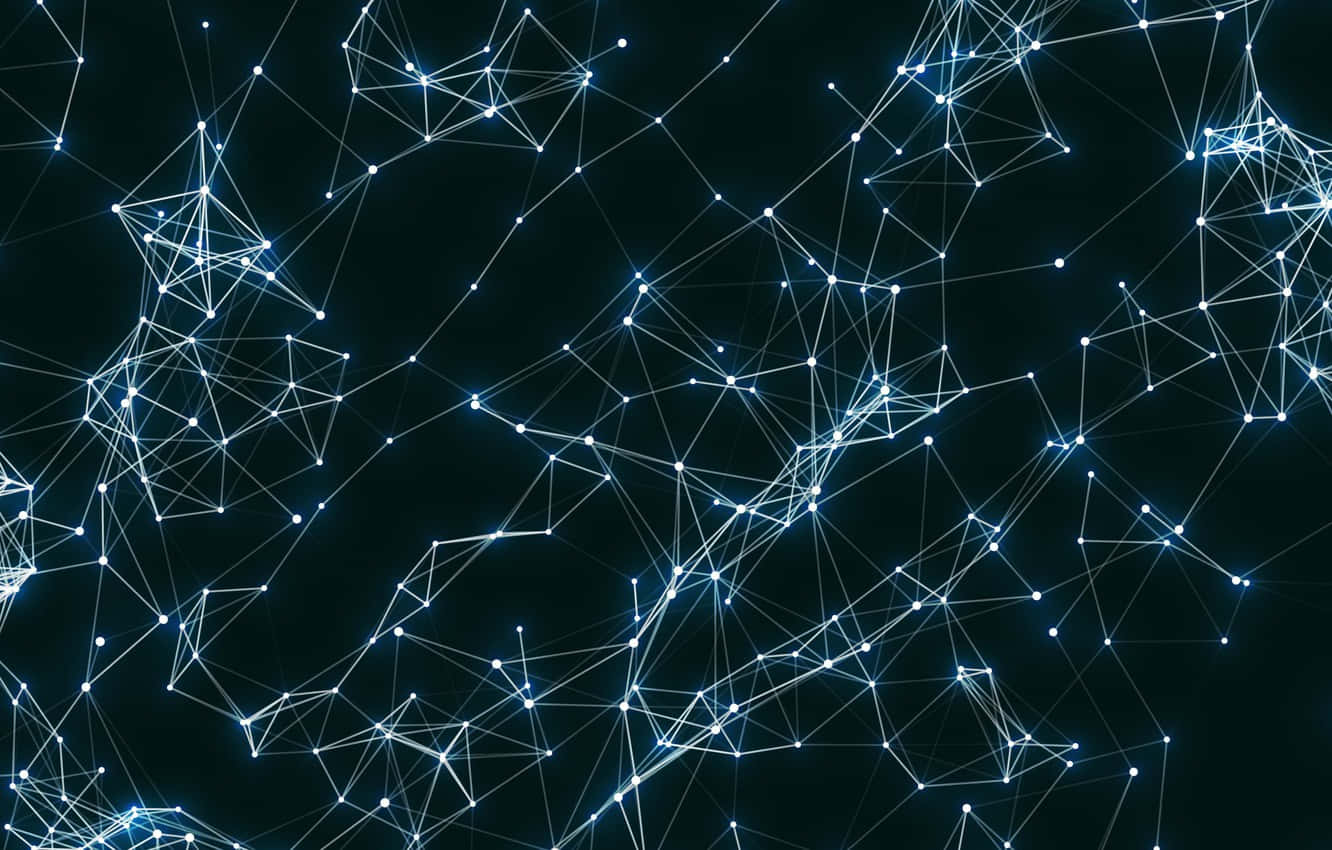 1332x850 Download Connected Chains Of Dots And Lines Wallpaper