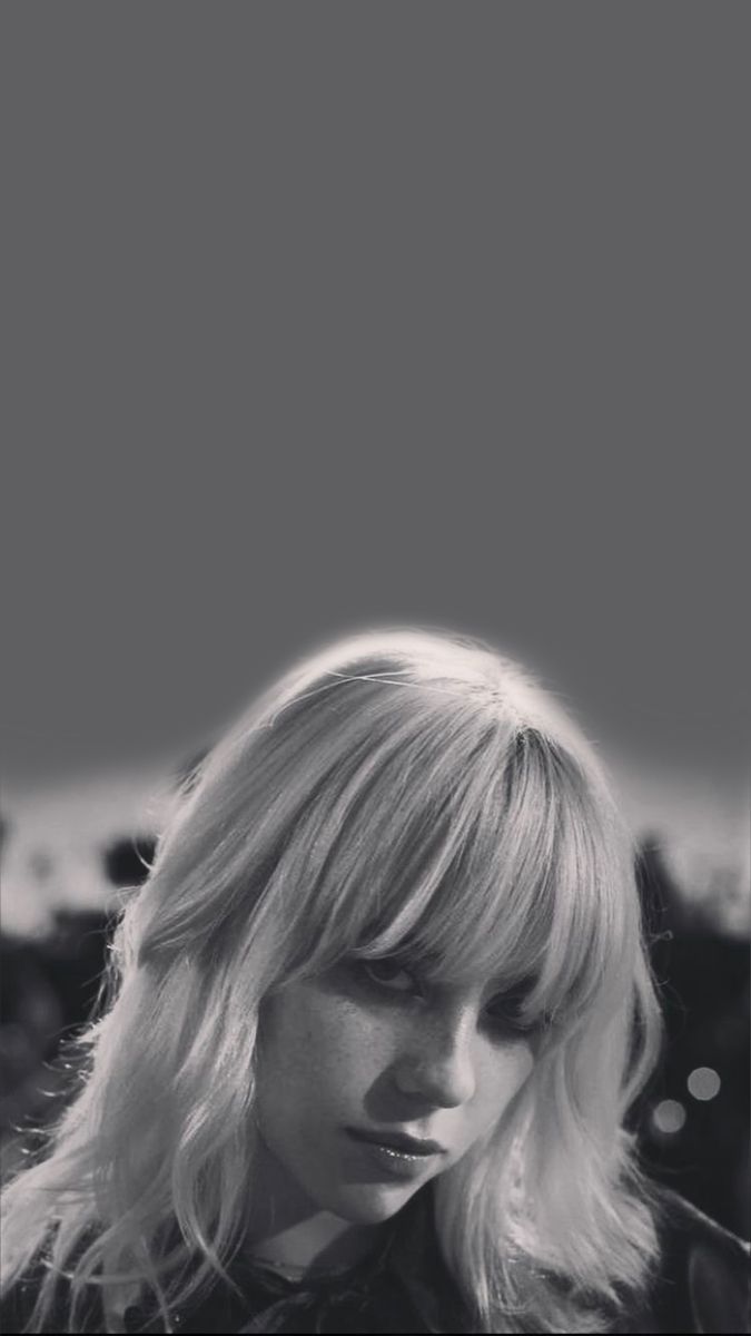 675x1200 Billie Eilish aesthetic black and white wallpaper