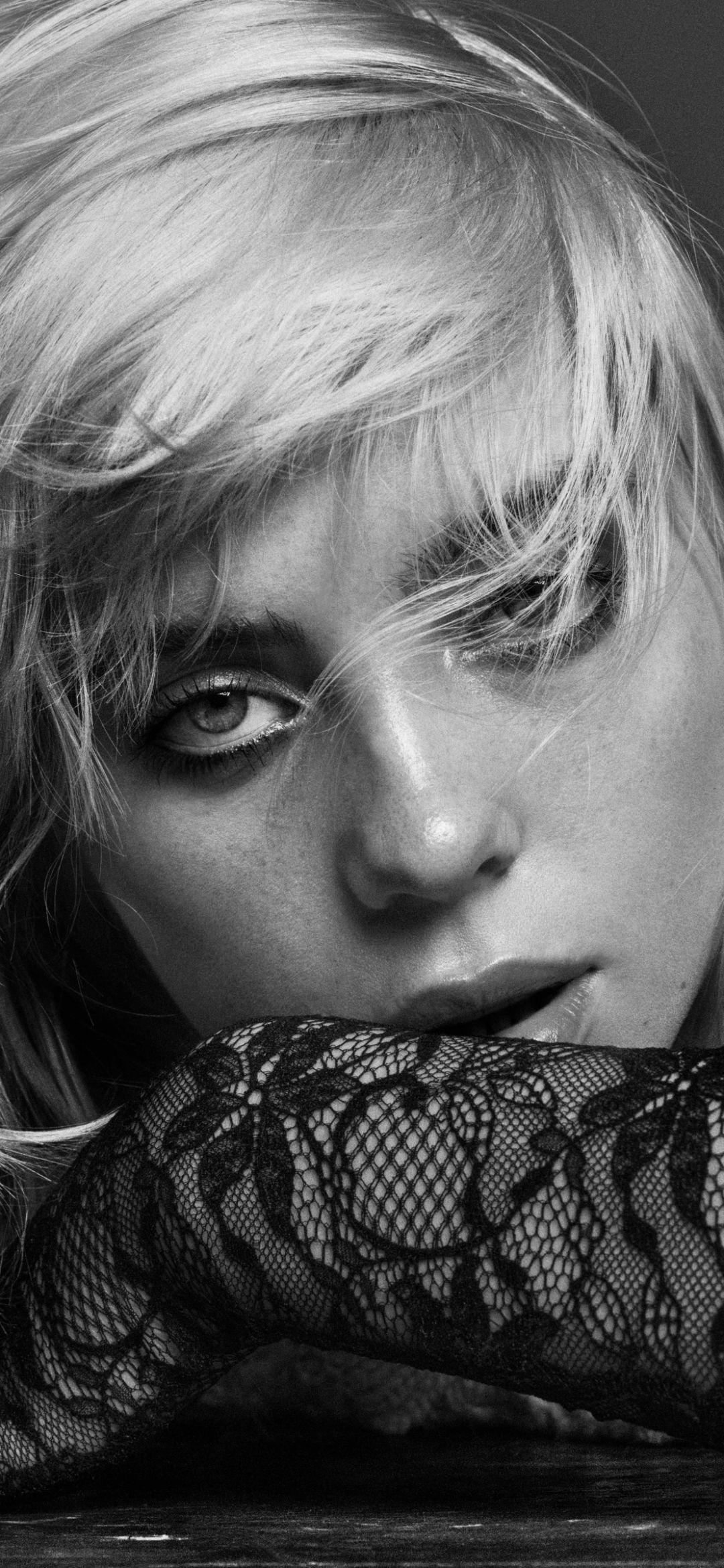 1080x2340 Phone wallpaper: Billie Eilish, Music, Black & White 1433470
