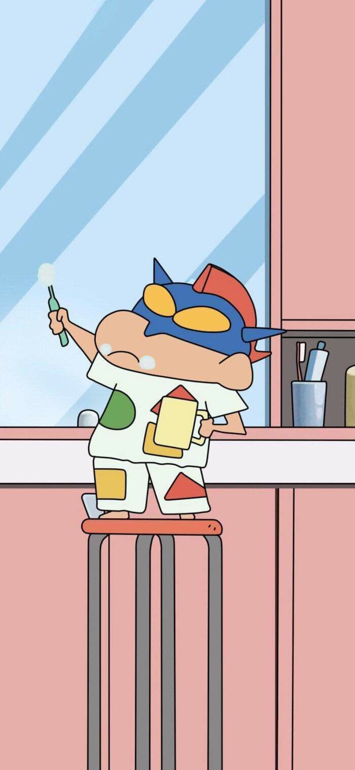 700x1516 Shinchan as a action kamen