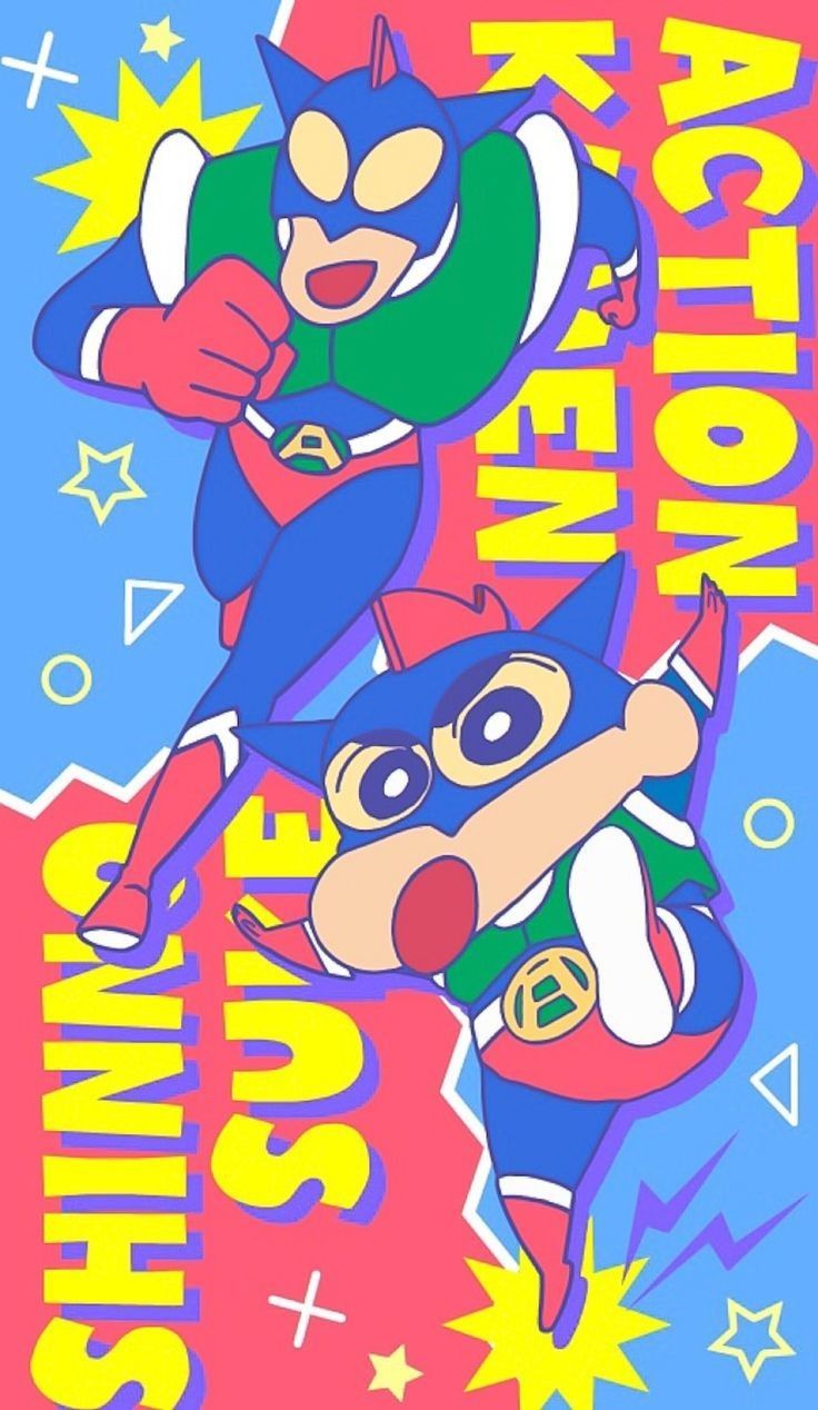 736x1268 Action Kamen & Jr.Action Kamen ( shinchan )